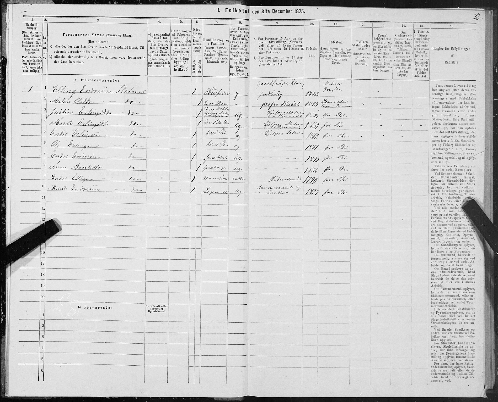 SAT, 1875 census for 1560P Tingvoll, 1875, p. 5002