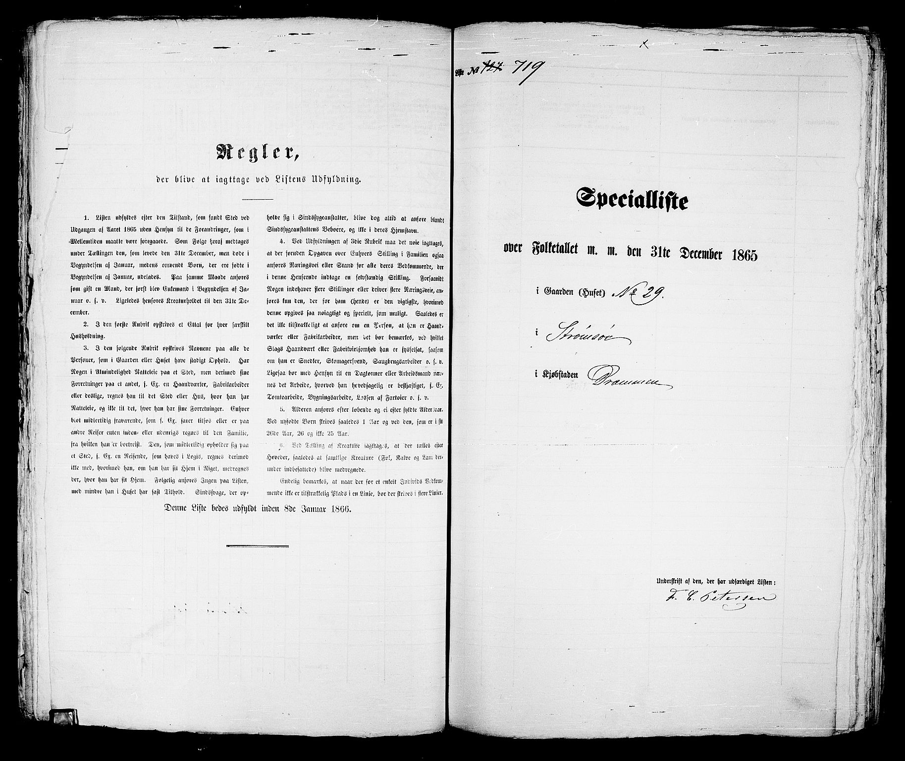 RA, 1865 census for Strømsø in Drammen, 1865, p. 253