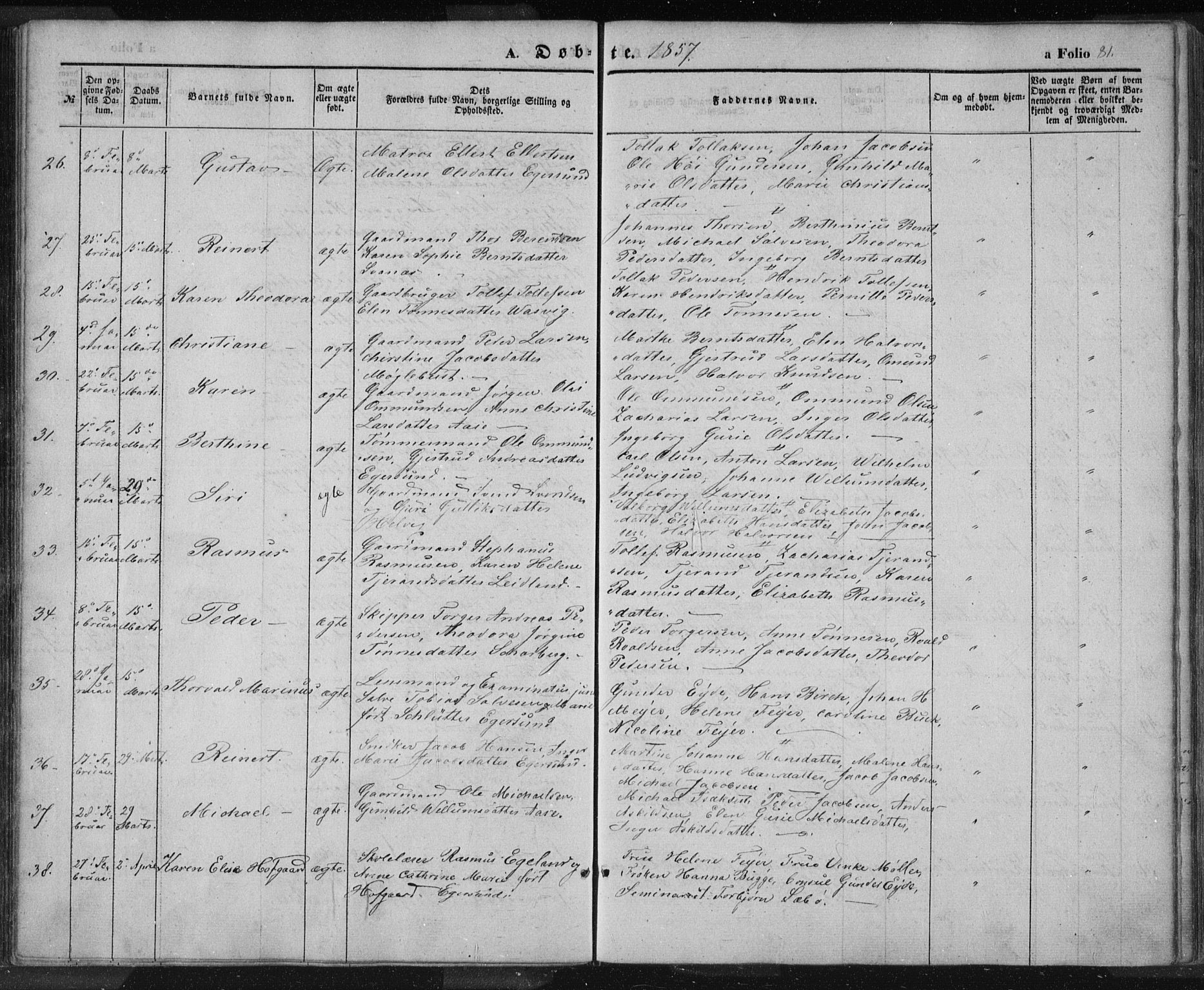 Eigersund sokneprestkontor, AV/SAST-A-101807/S08/L0012: Parish register (official) no. A 12.1, 1850-1865, p. 81