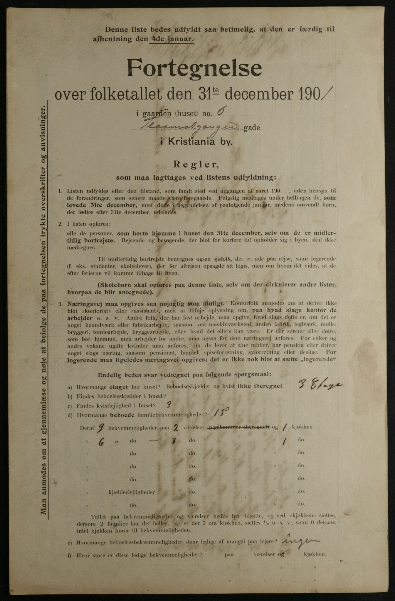 OBA, Municipal Census 1901 for Kristiania, 1901, p. 14924