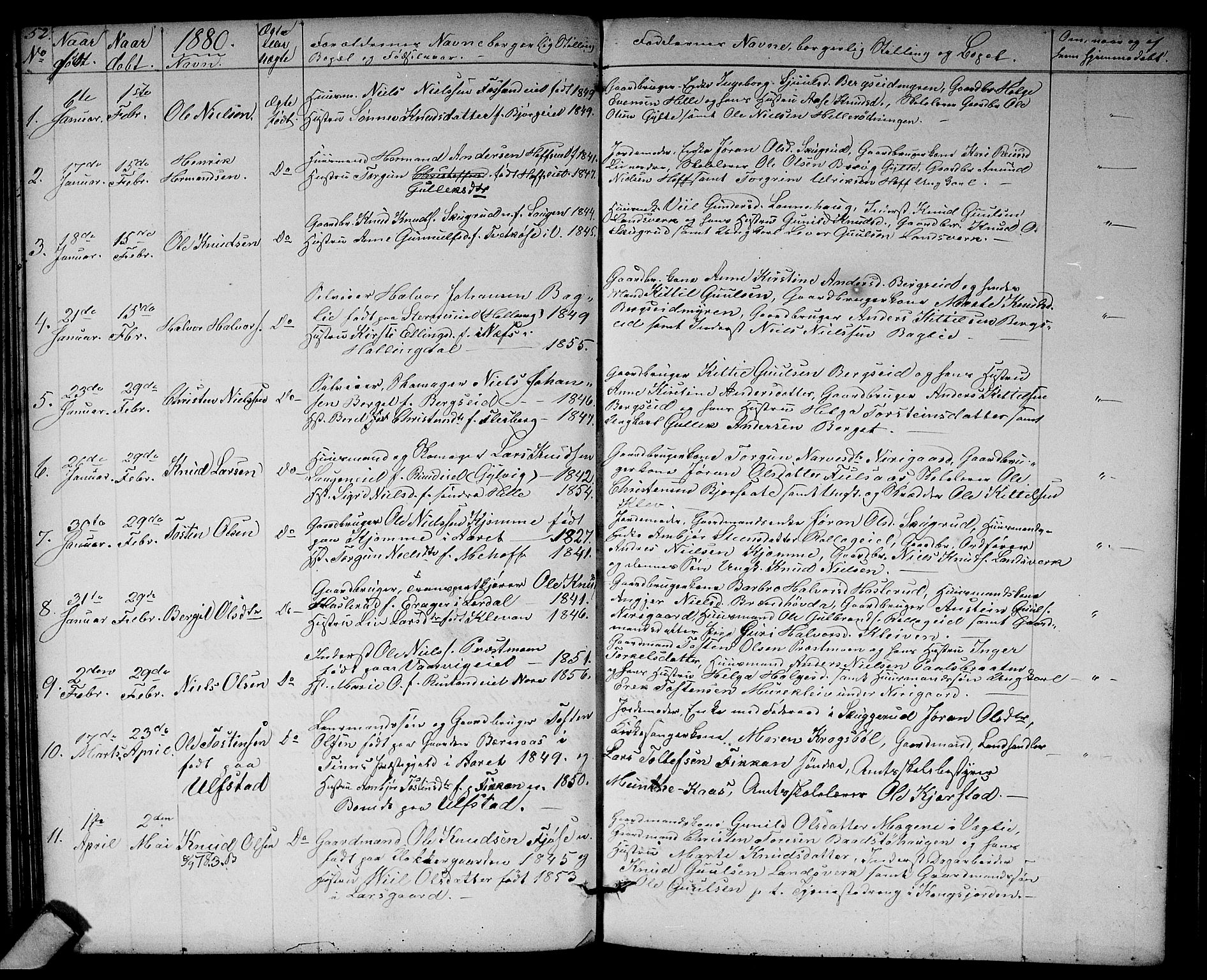 Rollag kirkebøker, AV/SAKO-A-240/G/Ga/L0003: Parish register (copy) no. I 3, 1856-1887, p. 52