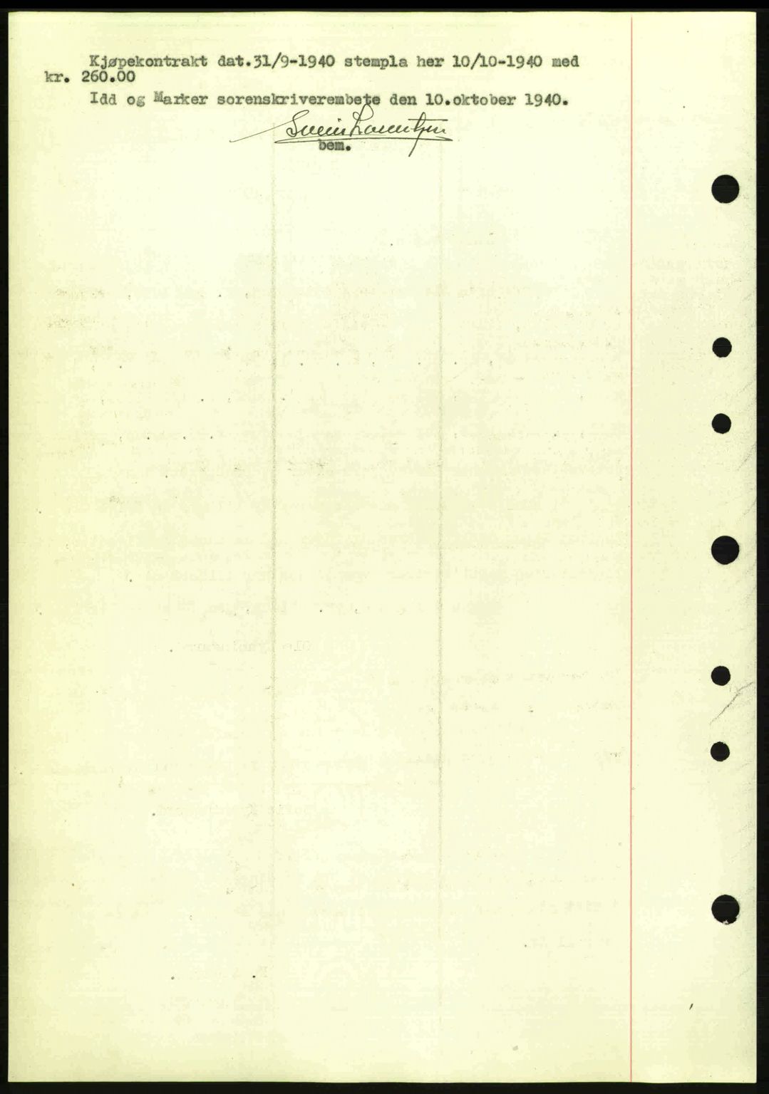 Idd og Marker sorenskriveri, AV/SAO-A-10283/G/Gb/Gbb/L0004: Mortgage book no. A4, 1940-1941, Diary no: : 896/1940