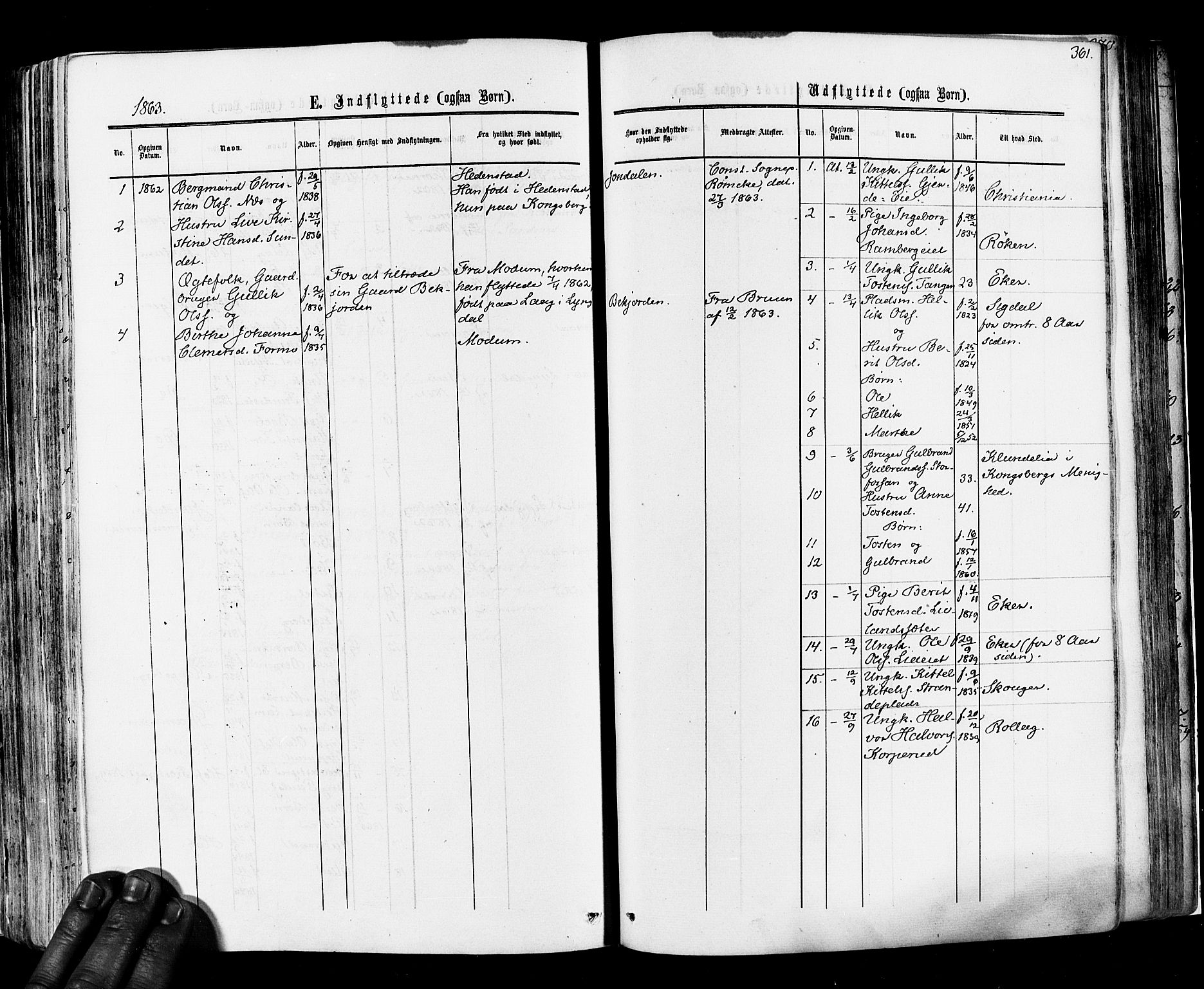 Flesberg kirkebøker, AV/SAKO-A-18/F/Fa/L0007: Parish register (official) no. I 7, 1861-1878, p. 361