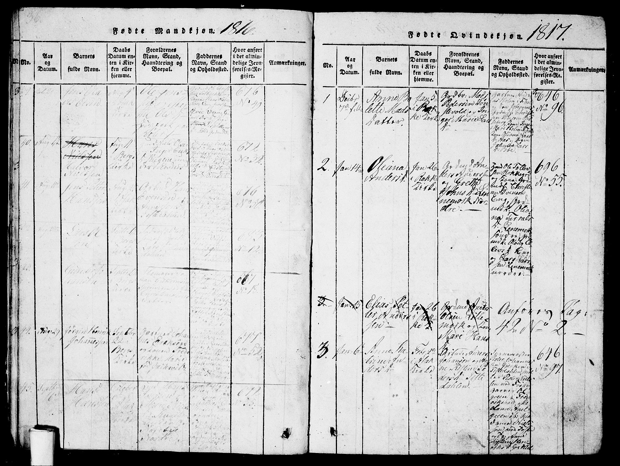 Berg prestekontor Kirkebøker, SAO/A-10902/G/Ga/L0001: Parish register (copy) no. I 1, 1815-1832, p. 36-37