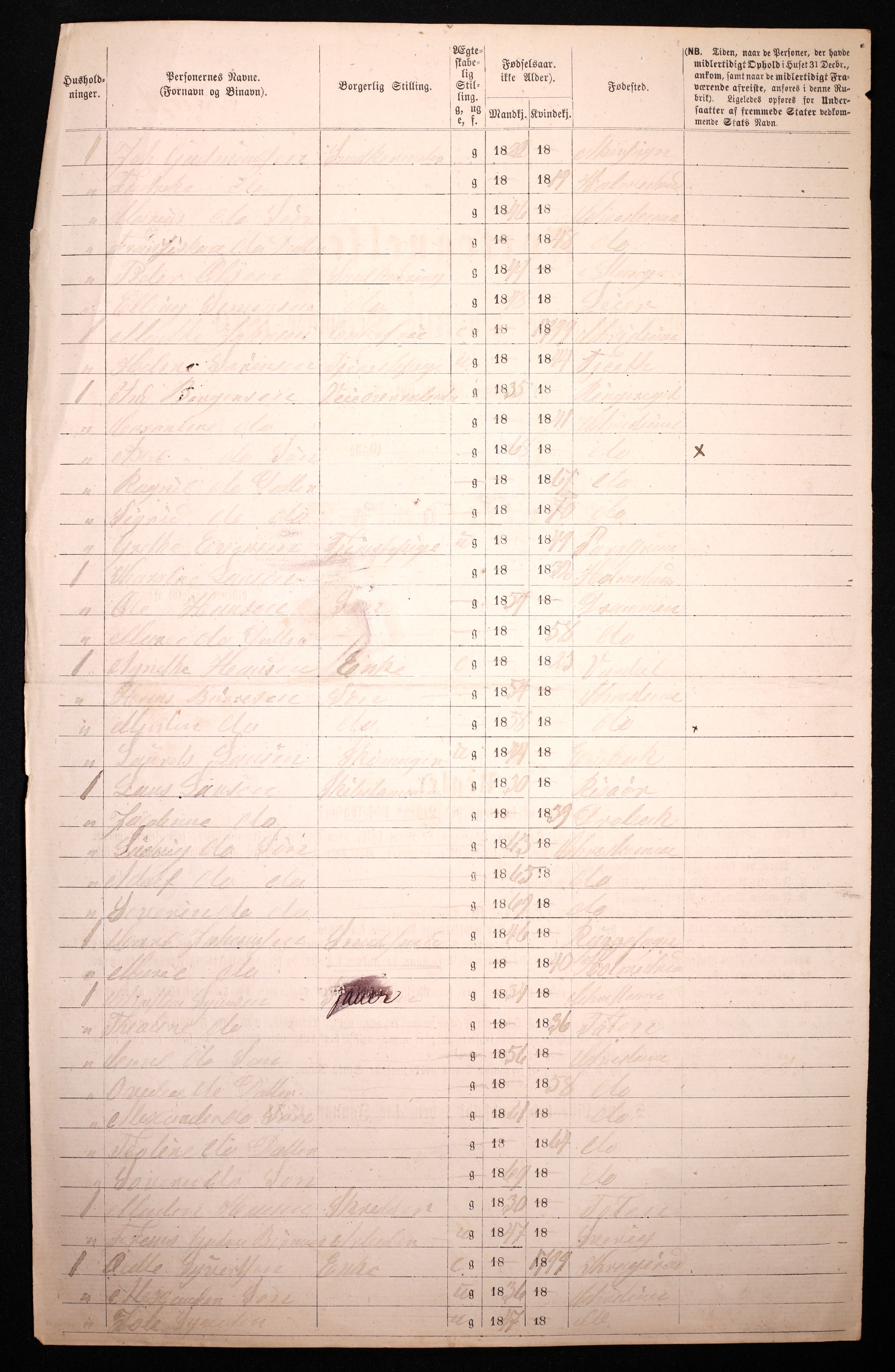 RA, 1870 census for 0301 Kristiania, 1870, p. 445