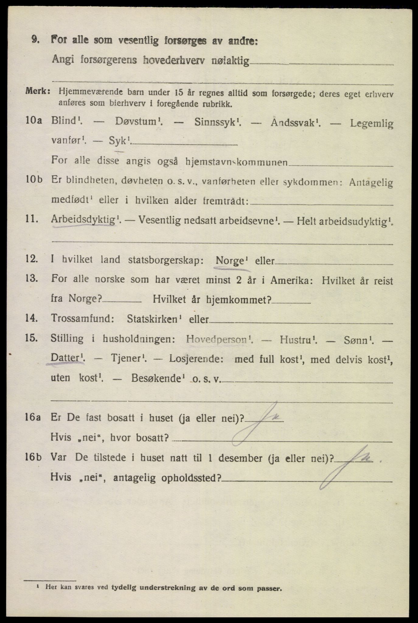 SAK, 1920 census for Herad, 1920, p. 1681