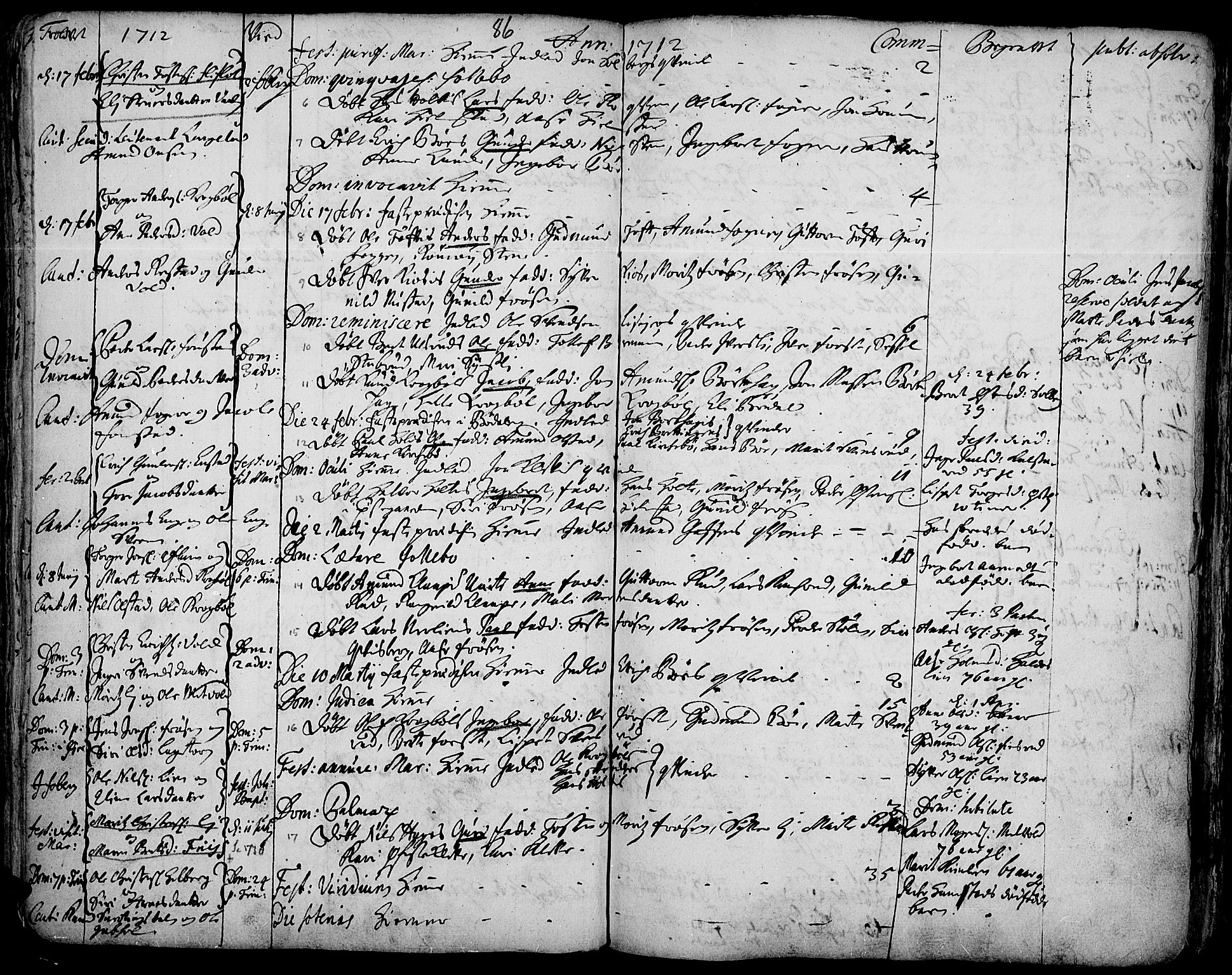 Gausdal prestekontor, SAH/PREST-090/H/Ha/Haa/L0001: Parish register (official) no. 1, 1693-1728, p. 86