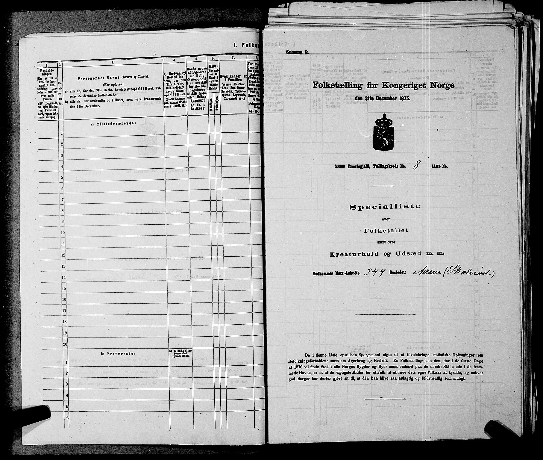 SAKO, 1875 census for 0721P Sem, 1875, p. 1352