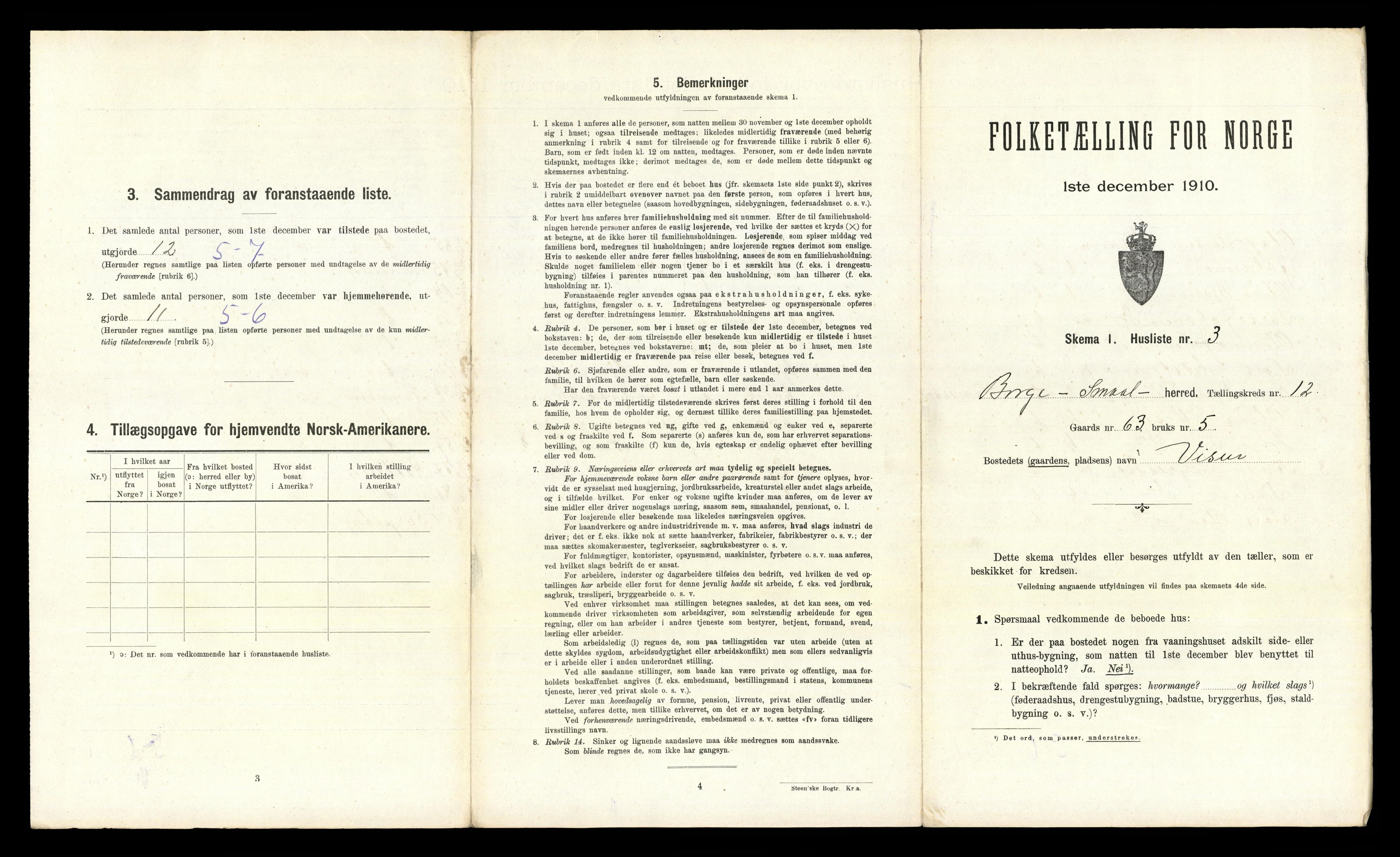 RA, 1910 census for Borge, 1910, p. 1738