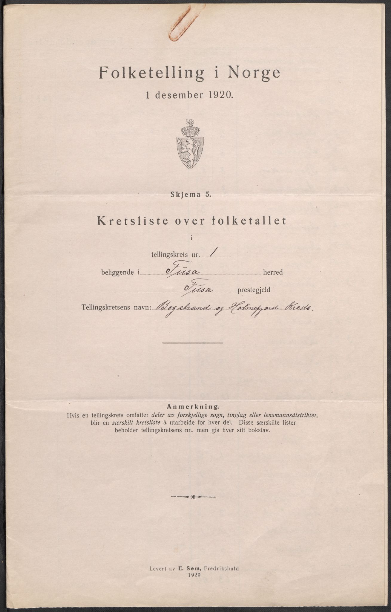 SAB, 1920 census for Fusa, 1920, p. 4