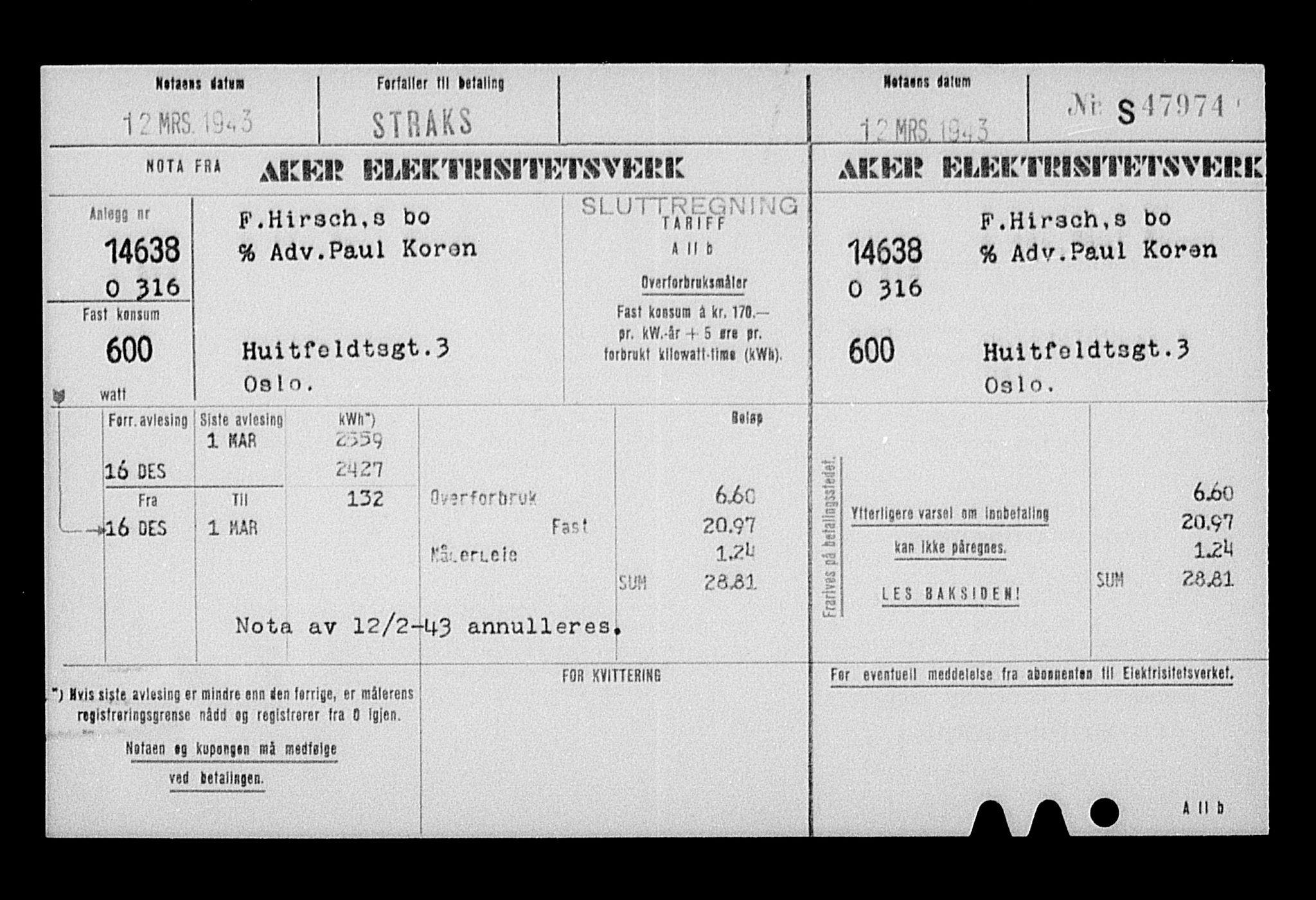 Justisdepartementet, Tilbakeføringskontoret for inndratte formuer, AV/RA-S-1564/H/Hc/Hcc/L0943: --, 1945-1947, p. 475