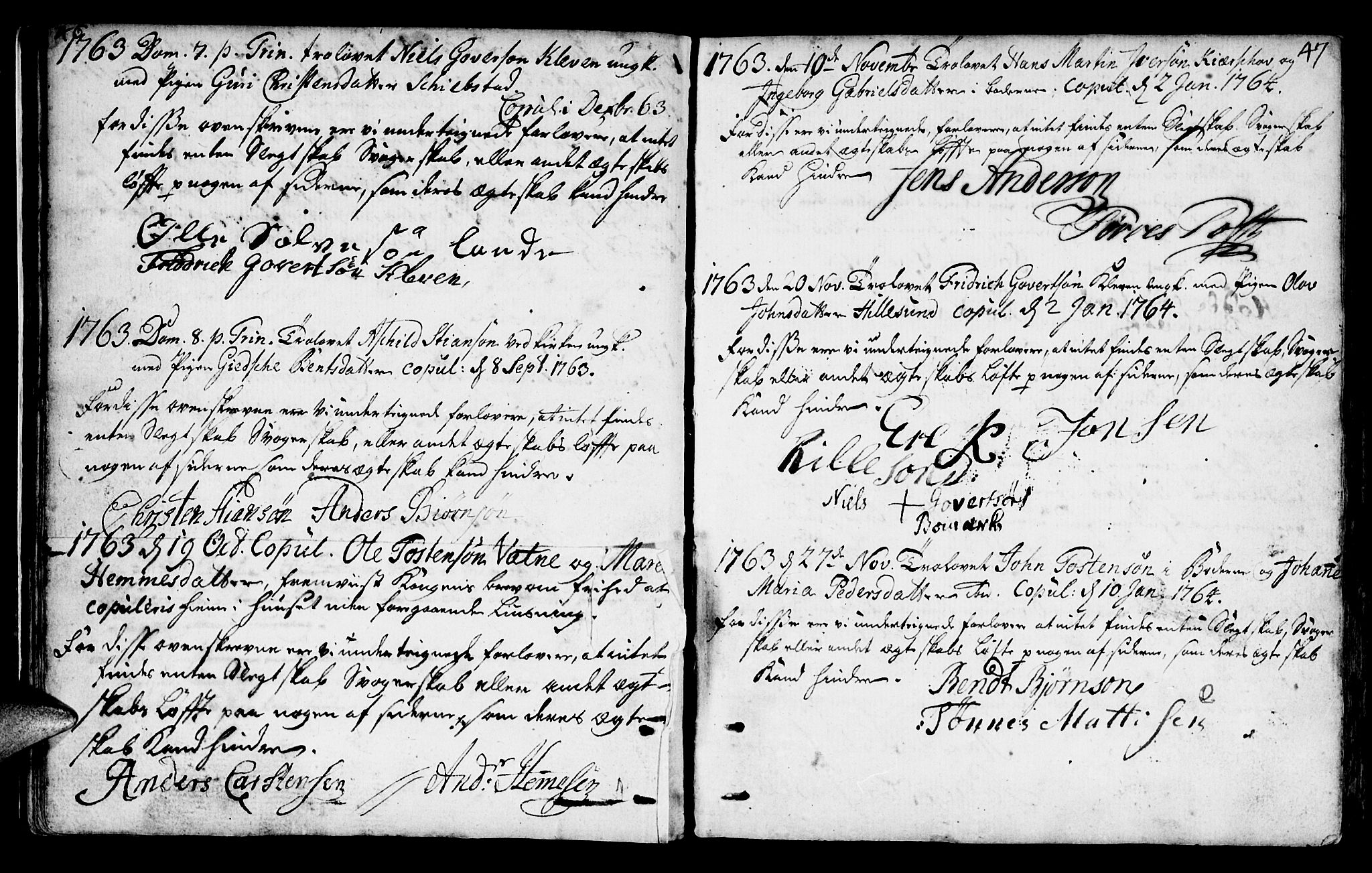 Mandal sokneprestkontor, AV/SAK-1111-0030/F/Fa/Faa/L0006: Parish register (official) no. A 6, 1755-1783, p. 46-47