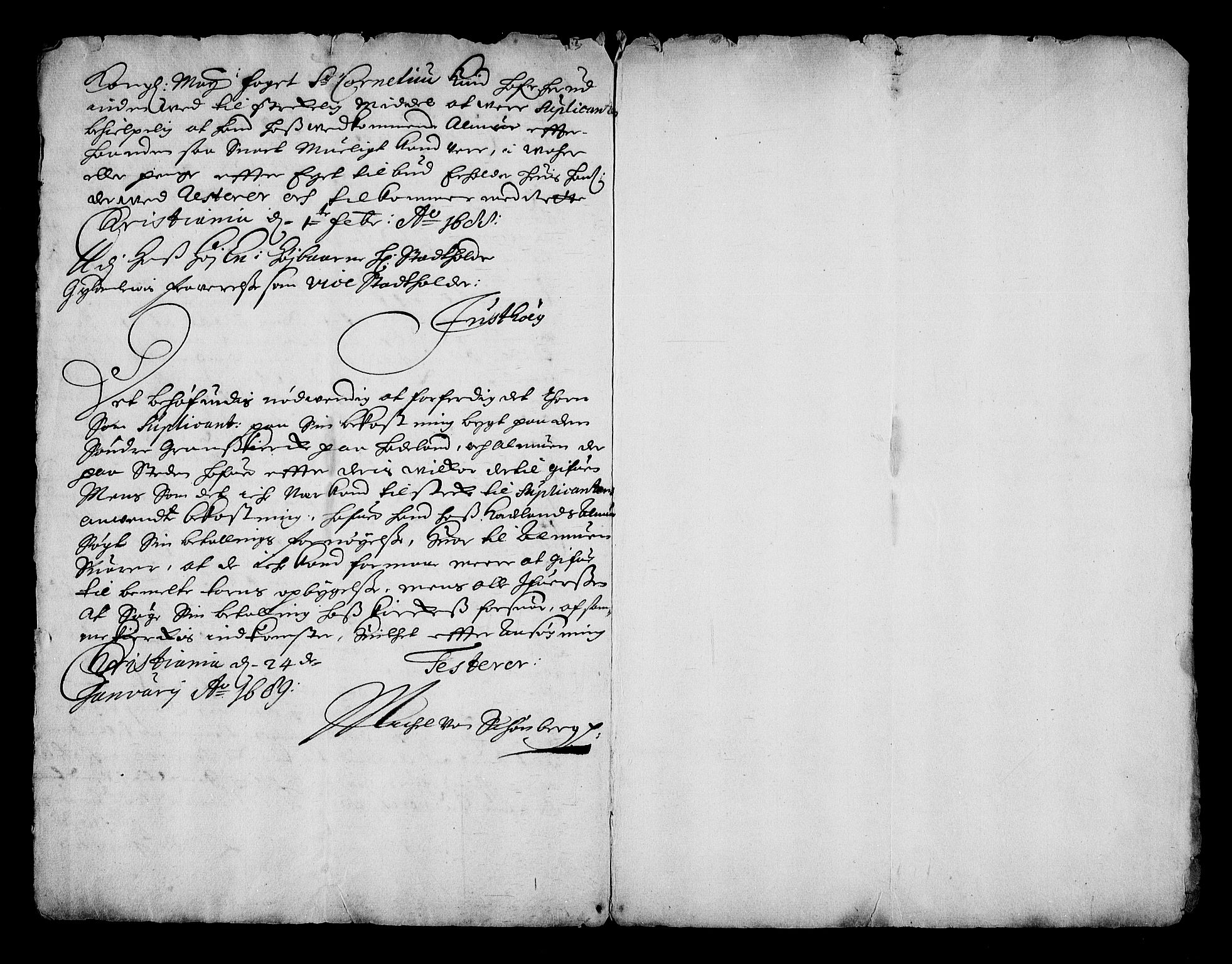 Stattholderembetet 1572-1771, RA/EA-2870/Af/L0002: Avskrifter av vedlegg til originale supplikker, nummerert i samsvar med supplikkbøkene, 1687-1689, p. 287