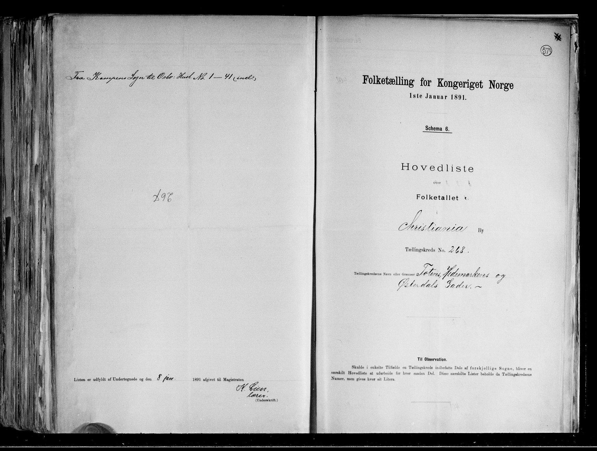 RA, 1891 census for 0301 Kristiania, 1891, p. 160872