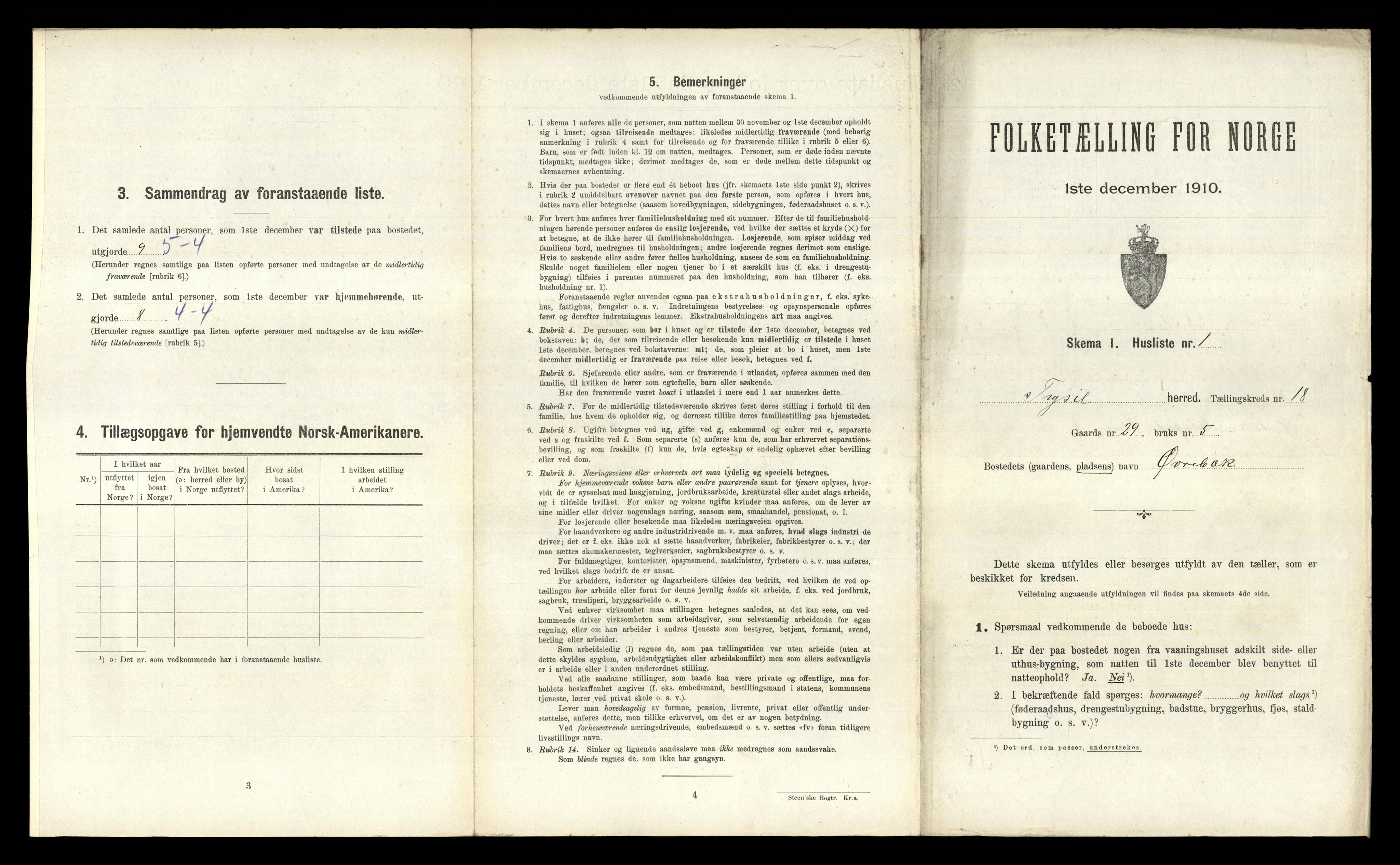 RA, 1910 census for Trysil, 1910, p. 1949