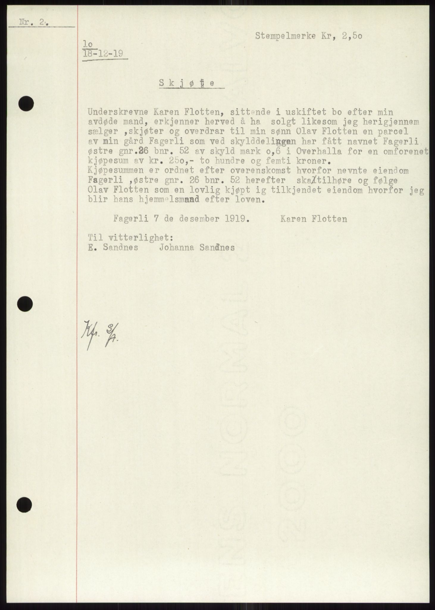 Namdal sorenskriveri, SAT/A-4133/1/2/2C: Mortgage book no. -, 1916-1921, Deed date: 18.12.1919