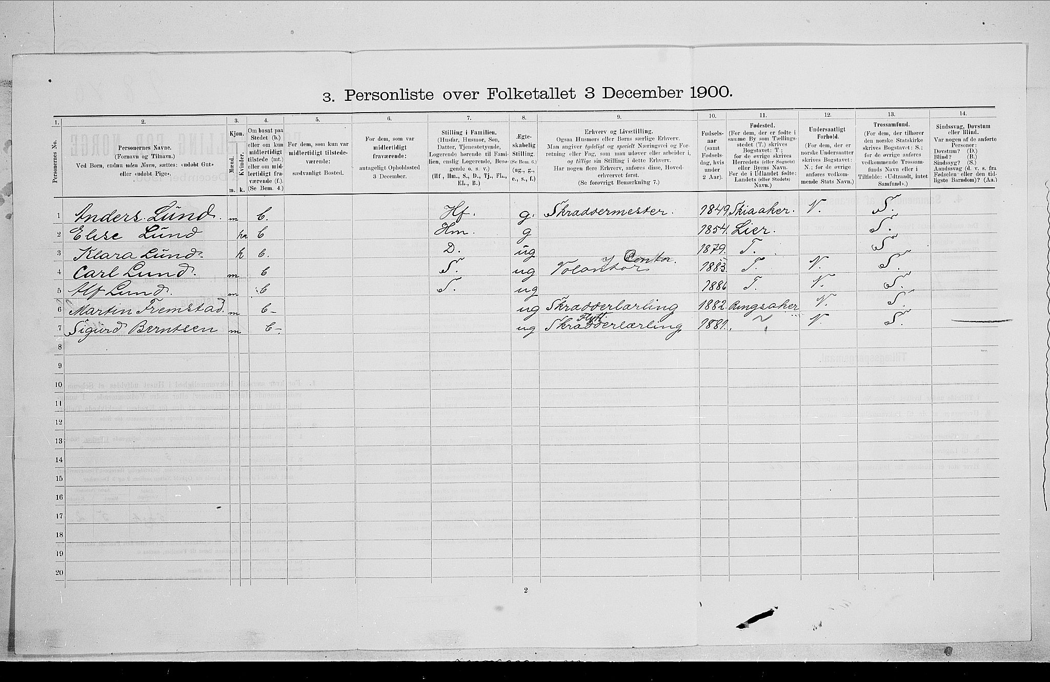 SAO, 1900 census for Kristiania, 1900, p. 73719