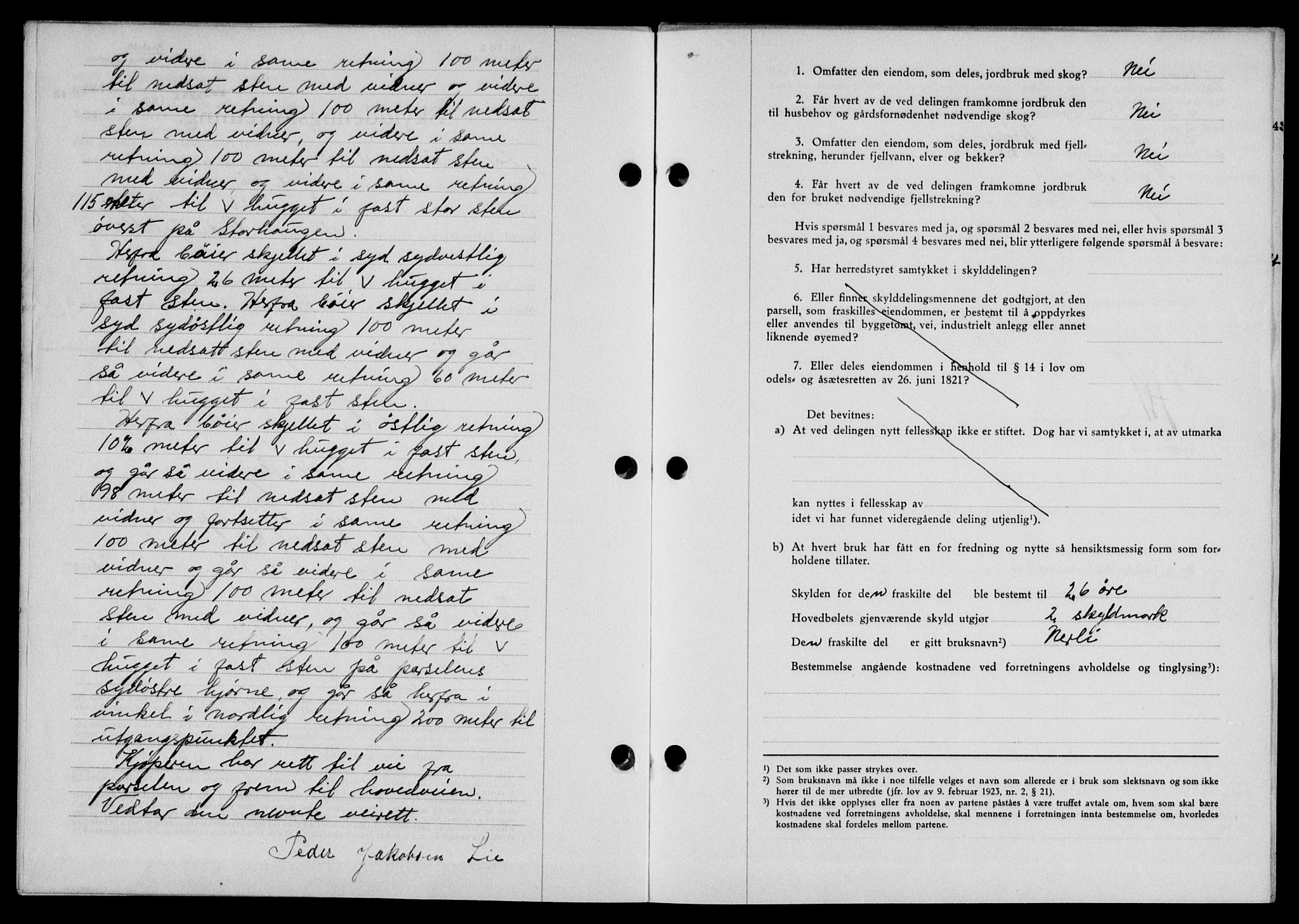 Lofoten sorenskriveri, SAT/A-0017/1/2/2C/L0011a: Mortgage book no. 11a, 1943-1943, Diary no: : 1132/1943