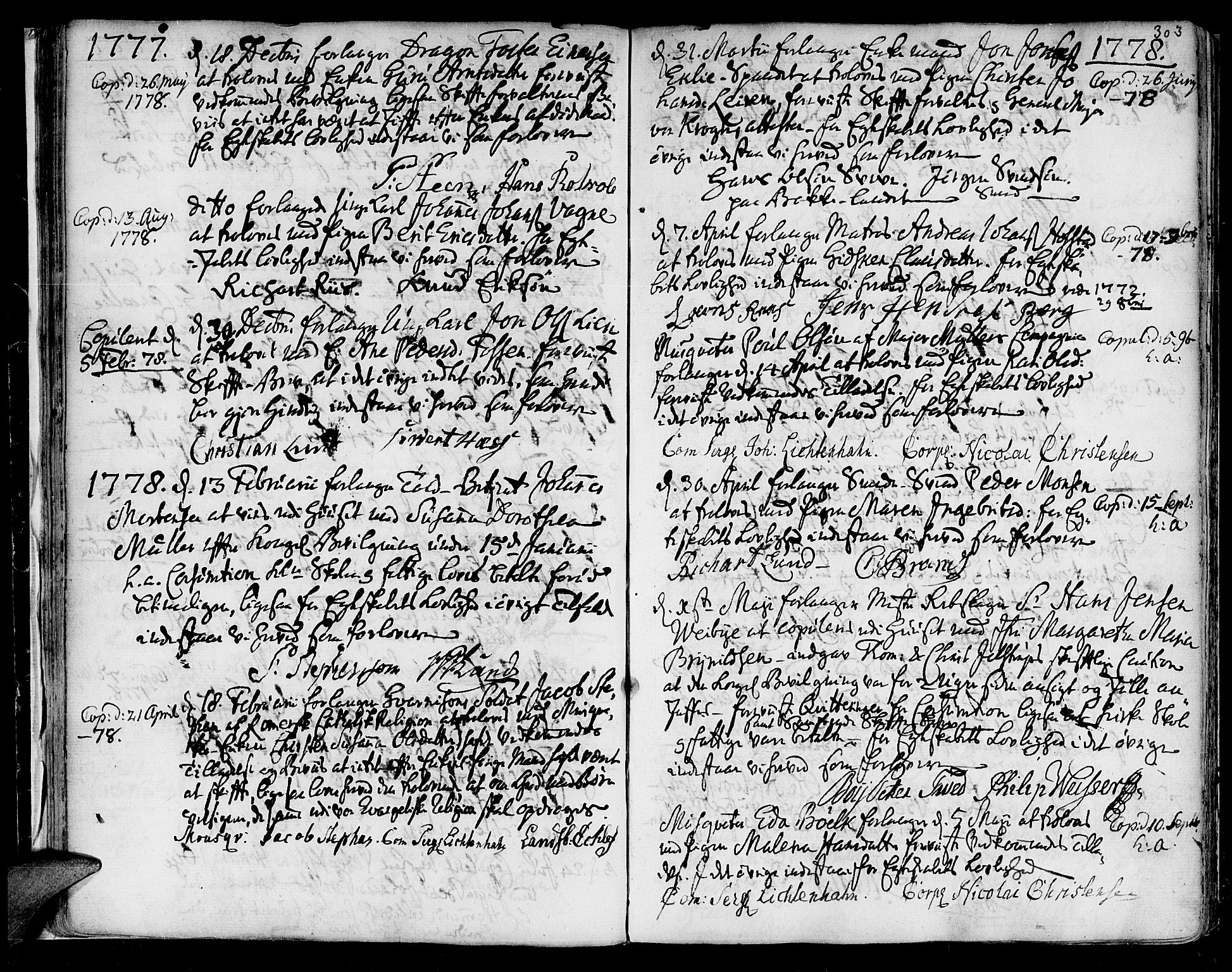 Ministerialprotokoller, klokkerbøker og fødselsregistre - Sør-Trøndelag, SAT/A-1456/601/L0038: Parish register (official) no. 601A06, 1766-1877, p. 303