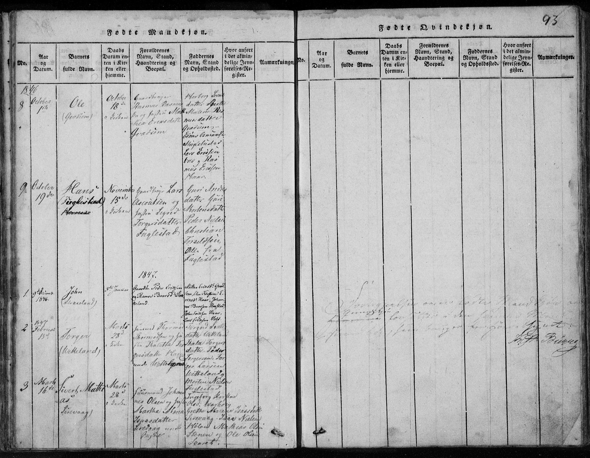 Eigersund sokneprestkontor, AV/SAST-A-101807/S08/L0008: Parish register (official) no. A 8, 1816-1847, p. 93