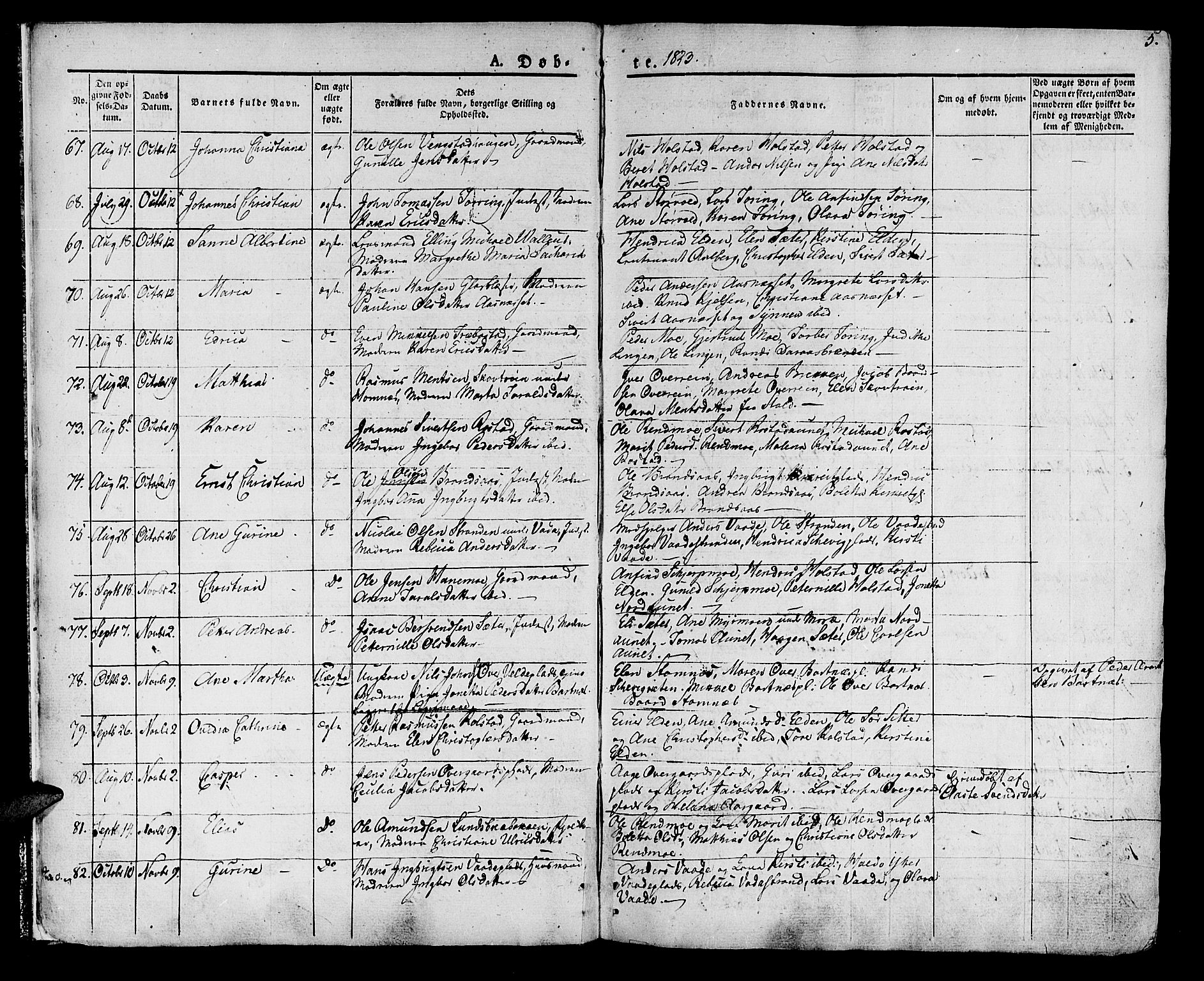 Ministerialprotokoller, klokkerbøker og fødselsregistre - Nord-Trøndelag, SAT/A-1458/741/L0390: Parish register (official) no. 741A04, 1822-1836, p. 5