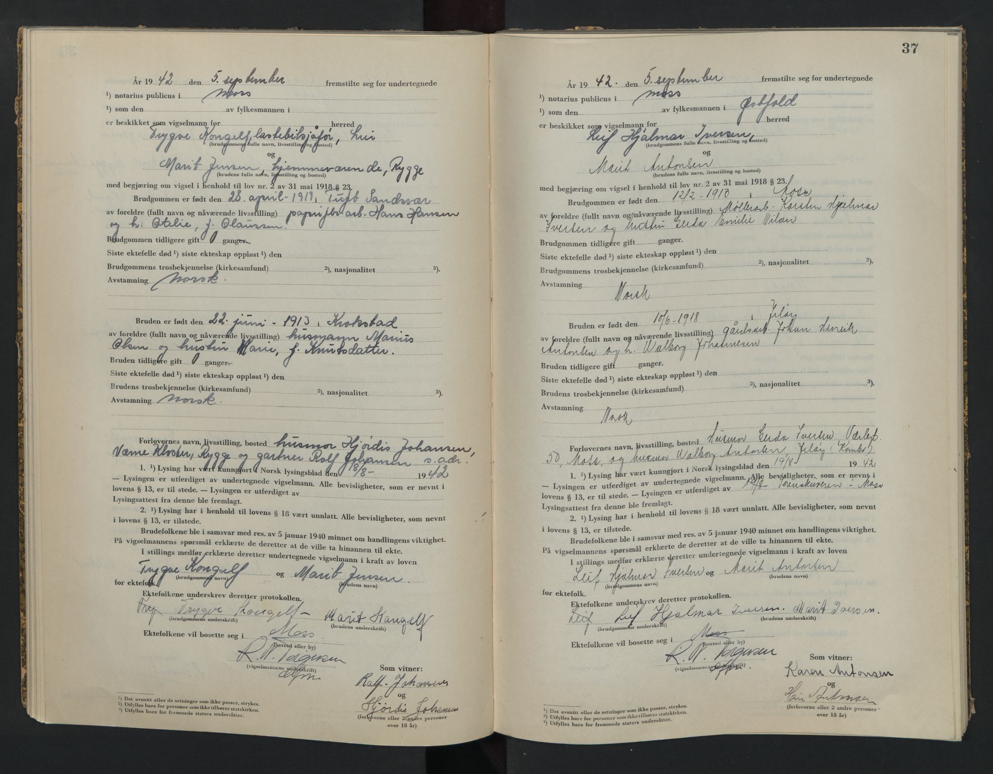 Moss sorenskriveri, AV/SAO-A-10168, 1942-1943, p. 37