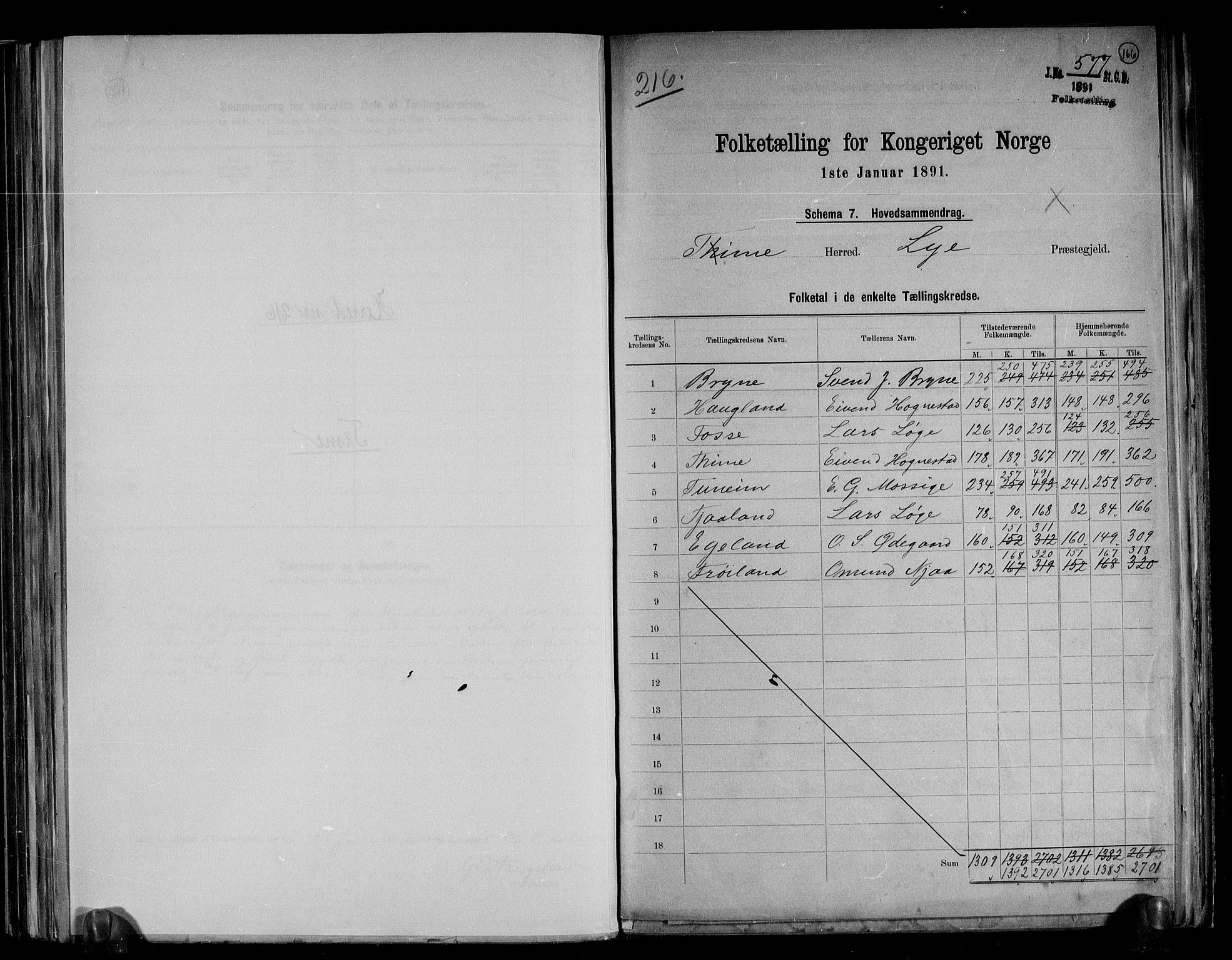 RA, 1891 census for 1121 Time, 1891, p. 2