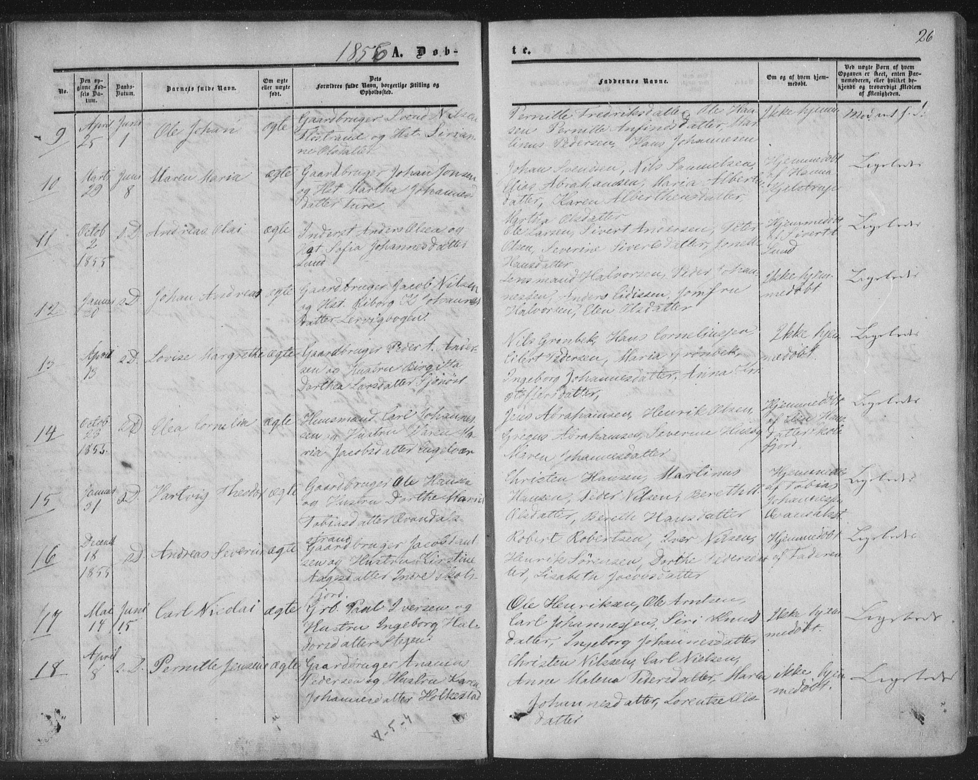 Ministerialprotokoller, klokkerbøker og fødselsregistre - Nordland, AV/SAT-A-1459/855/L0800: Parish register (official) no. 855A08, 1852-1864, p. 26