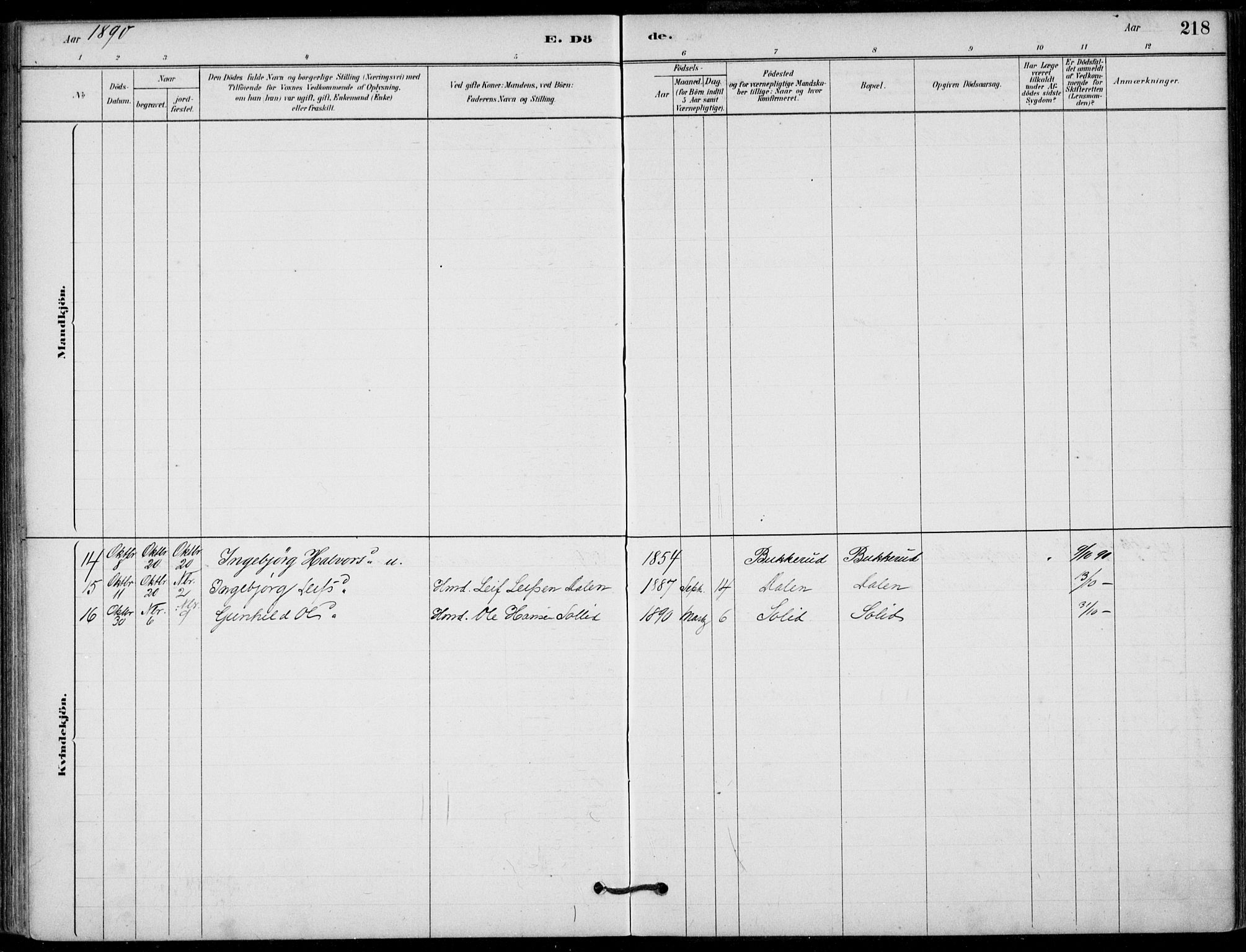 Hjartdal kirkebøker, SAKO/A-270/F/Fb/L0002: Parish register (official) no. II 2, 1880-1932, p. 218