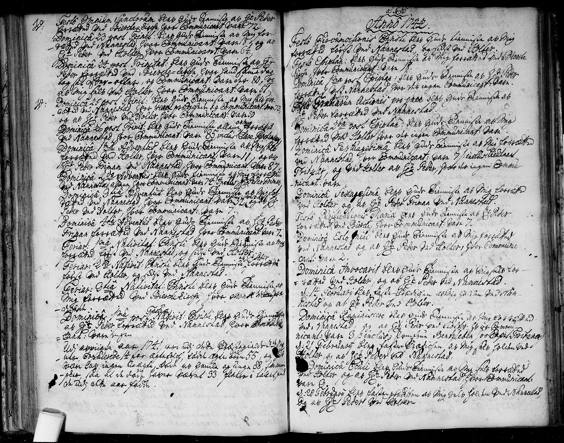 Nannestad prestekontor Kirkebøker, AV/SAO-A-10414a/F/Fa/L0004: Parish register (official) no. I 4, 1716-1753