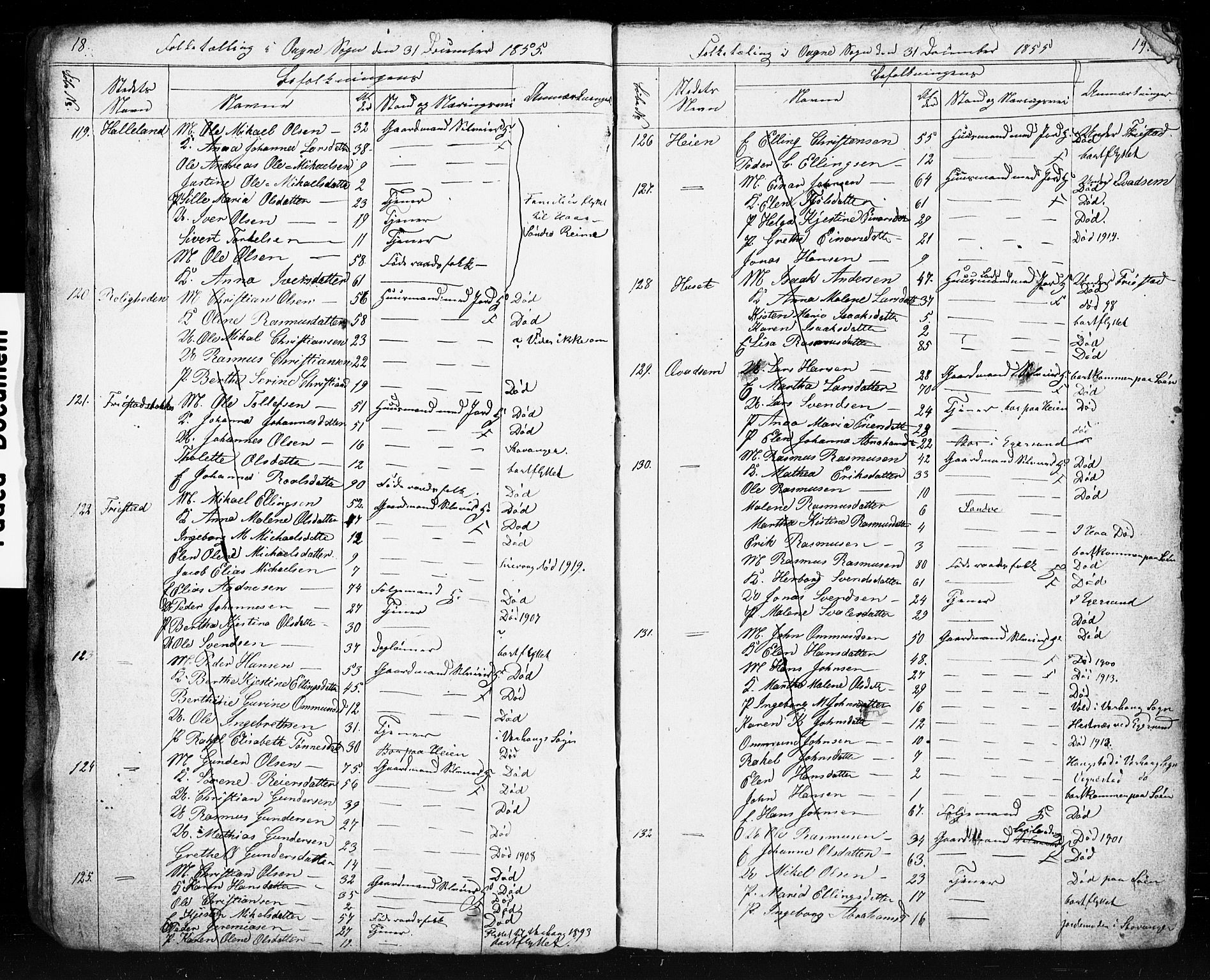 , Census 1855 for Eigersund/Ogna, 1855, p. 11