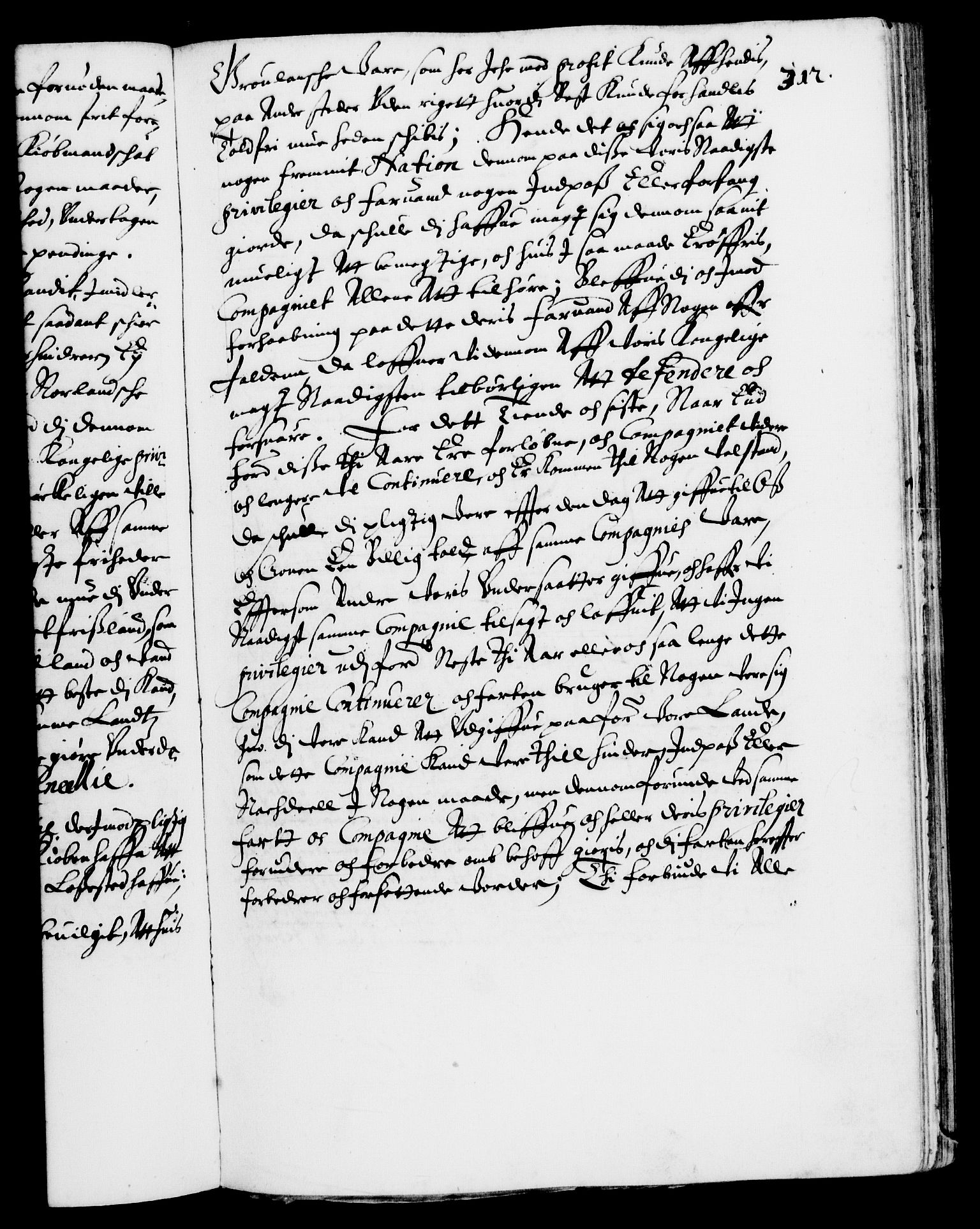 Danske Kanselli 1572-1799, AV/RA-EA-3023/F/Fc/Fca/Fcaa/L0005: Norske registre (mikrofilm), 1631-1636, p. 312a