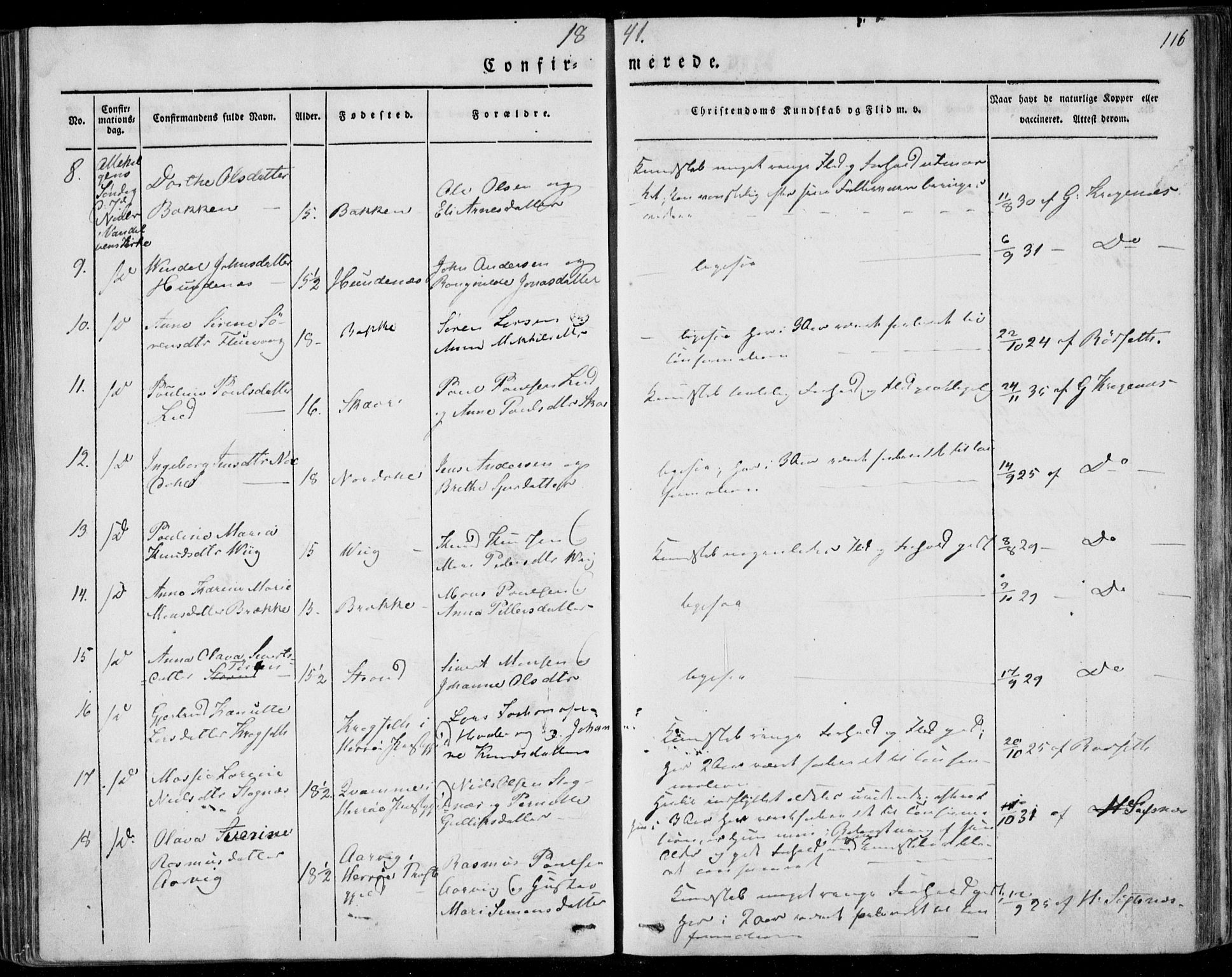 Ministerialprotokoller, klokkerbøker og fødselsregistre - Møre og Romsdal, AV/SAT-A-1454/501/L0005: Parish register (official) no. 501A05, 1831-1844, p. 116