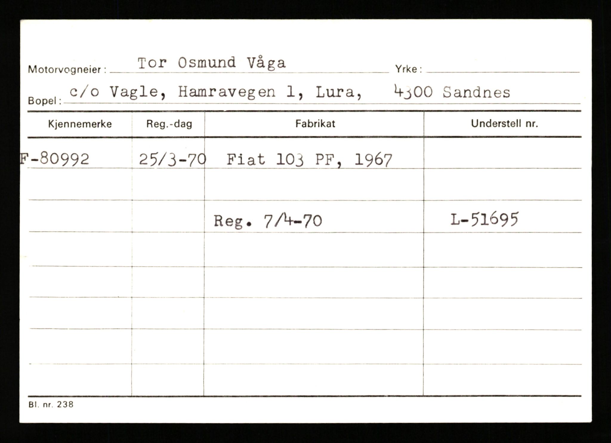 Stavanger trafikkstasjon, AV/SAST-A-101942/0/G/L0008: Registreringsnummer: 67519 - 84533, 1930-1971, p. 2648