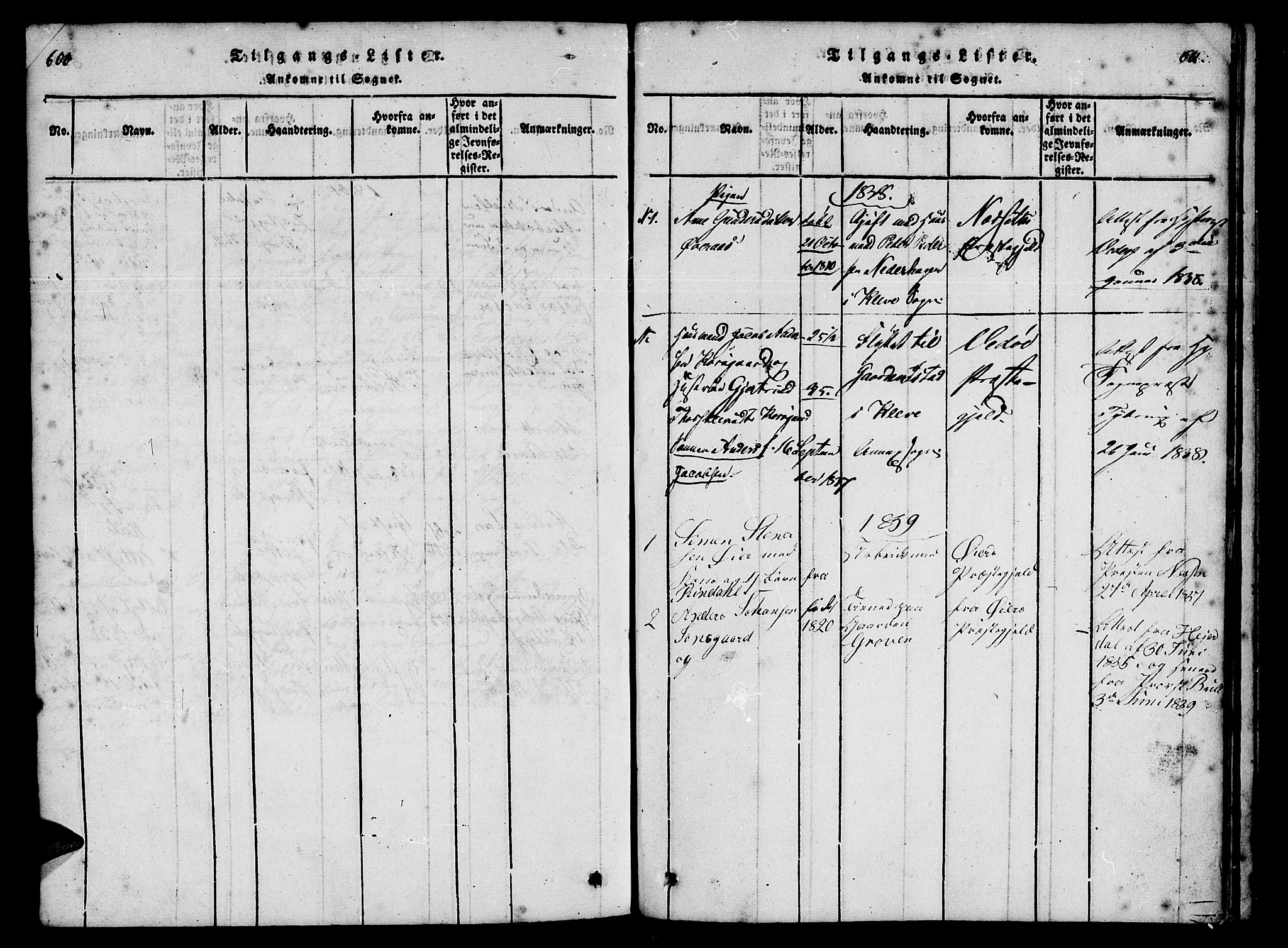 Ministerialprotokoller, klokkerbøker og fødselsregistre - Møre og Romsdal, SAT/A-1454/557/L0679: Parish register (official) no. 557A01, 1818-1843, p. 600-601