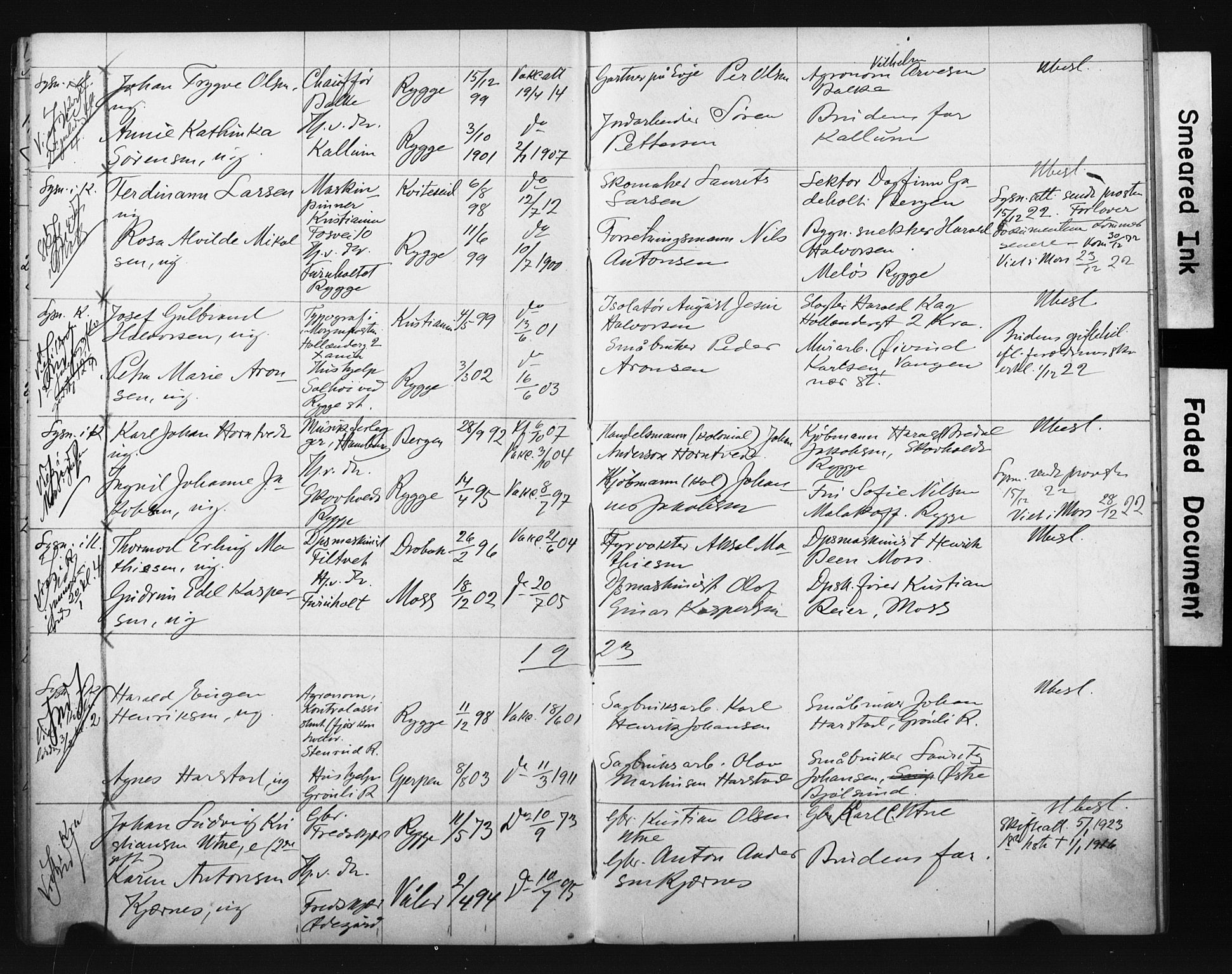 Ministerialprotokoller, klokkerbøker og fødselsregistre - Sør-Trøndelag, SAT/A-1456/604/L0202: Banns register no. 604A22, 1914-1927
