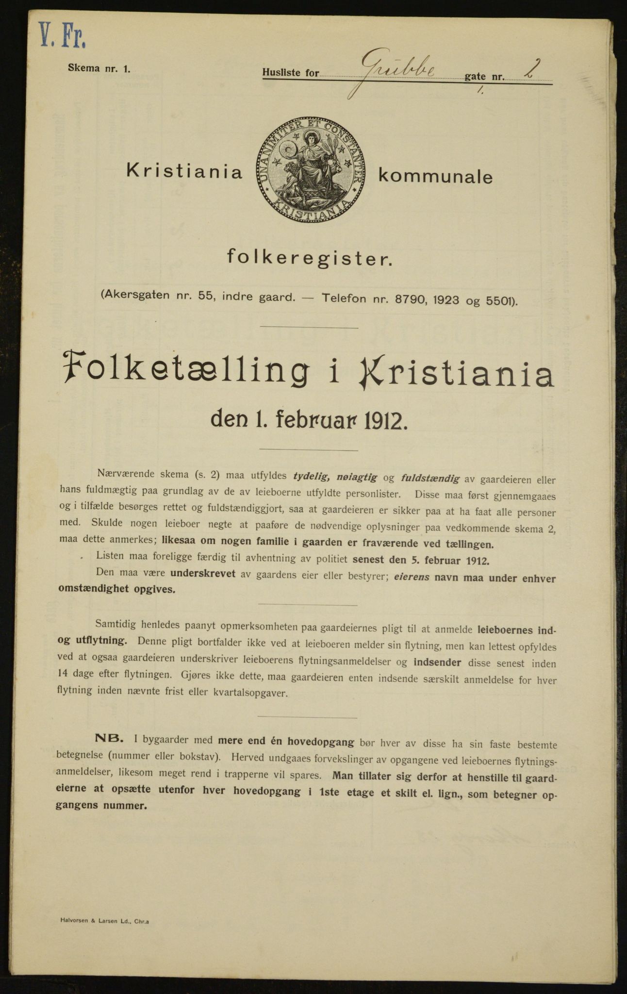 OBA, Municipal Census 1912 for Kristiania, 1912, p. 30013