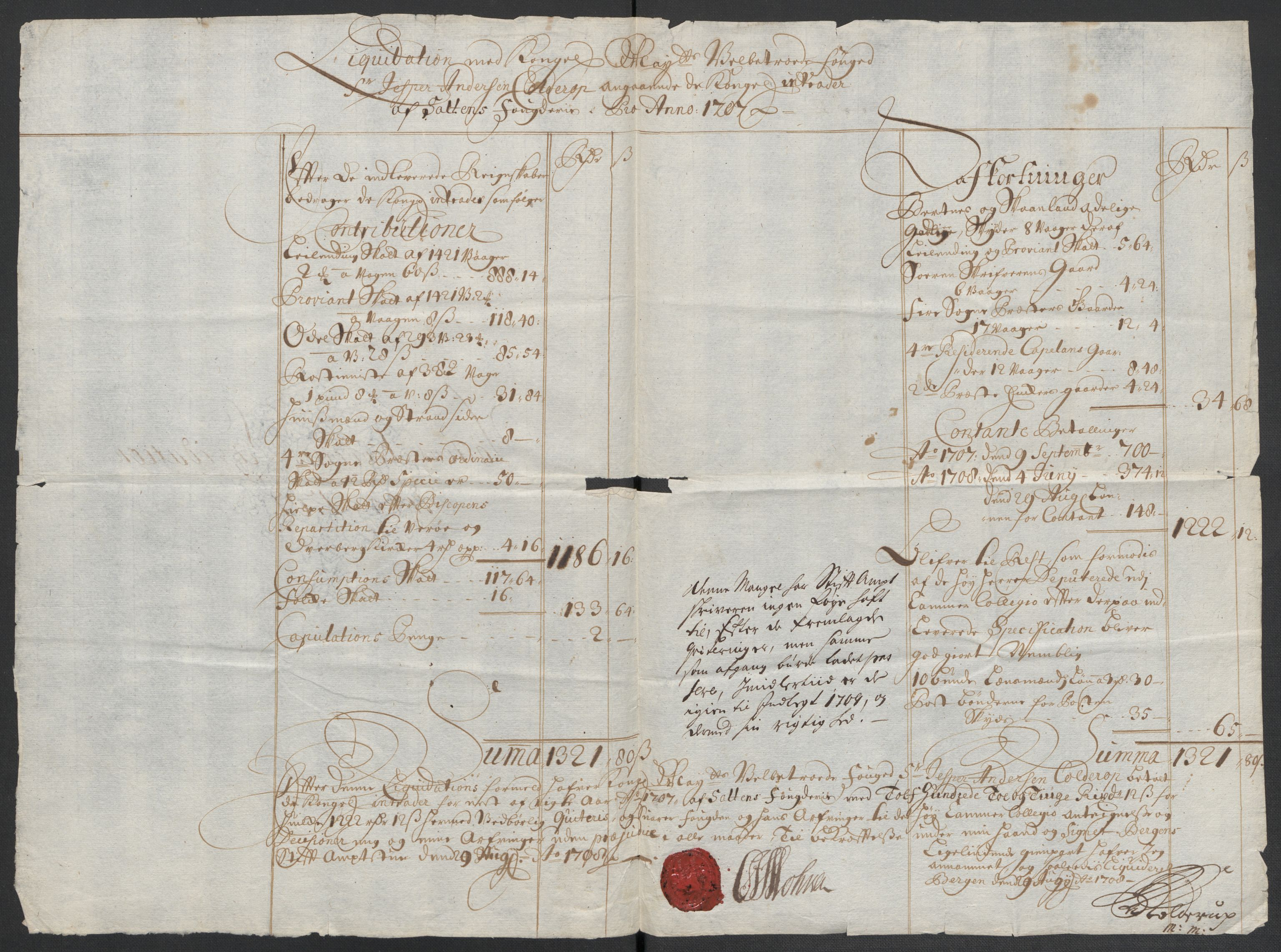 Rentekammeret inntil 1814, Reviderte regnskaper, Fogderegnskap, RA/EA-4092/R66/L4581: Fogderegnskap Salten, 1707-1710, p. 12