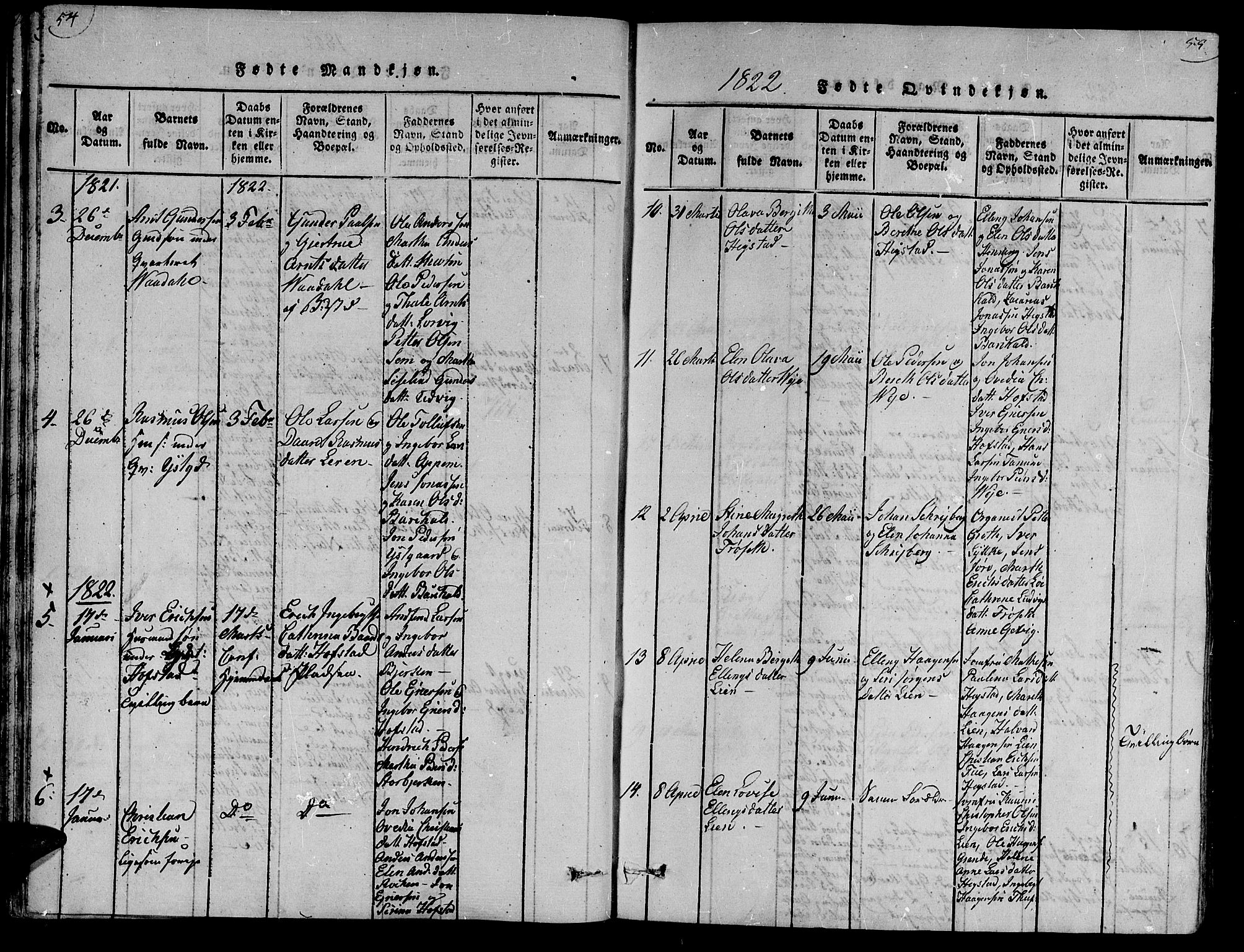 Ministerialprotokoller, klokkerbøker og fødselsregistre - Nord-Trøndelag, SAT/A-1458/735/L0333: Parish register (official) no. 735A04 /1, 1816-1824, p. 54-55