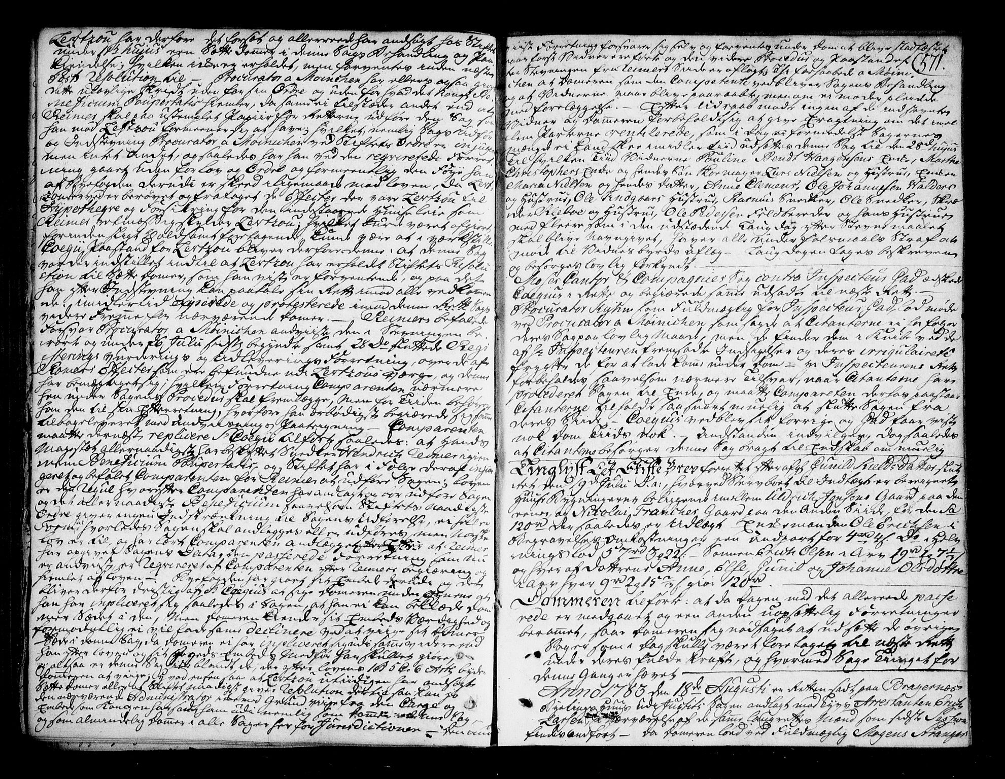 Drammen byfogd, AV/SAKO-A-222/F/Fa/L0057: Tingbok for Bragernes, 1780-1783, p. 570b-571a