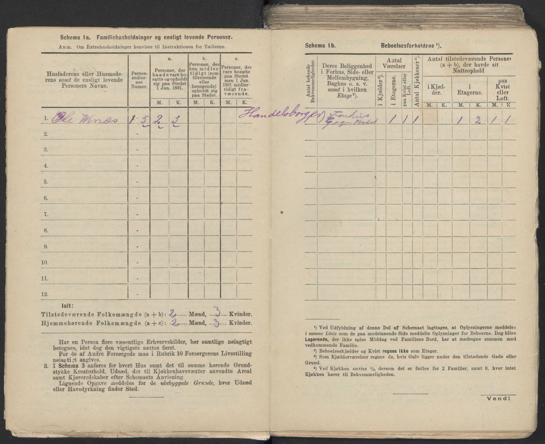 RA, 1891 Census for 1301 Bergen, 1891, p. 6083