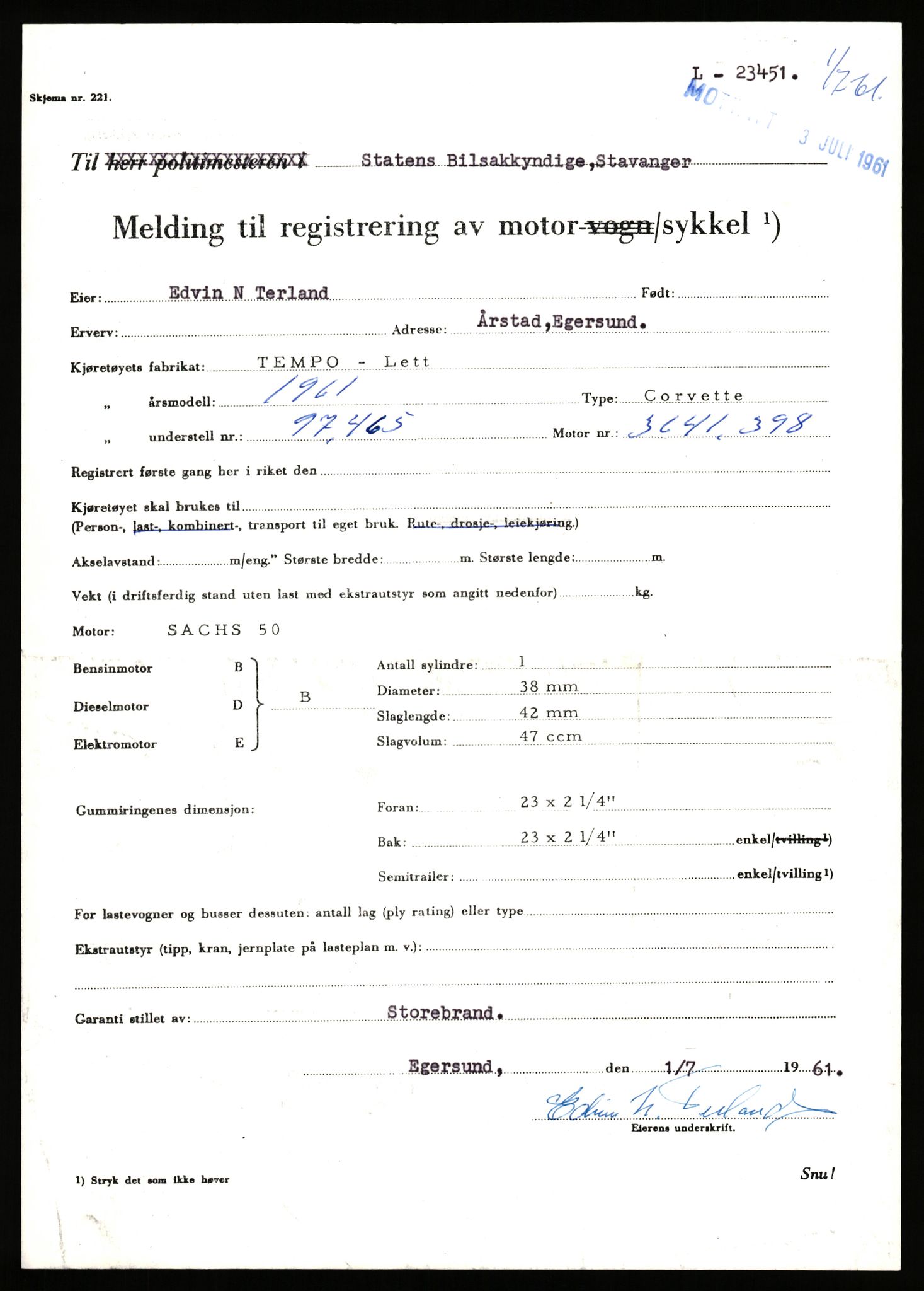 Stavanger trafikkstasjon, AV/SAST-A-101942/0/F/L0040: L-22800 - L-23999, 1930-1971, p. 1325