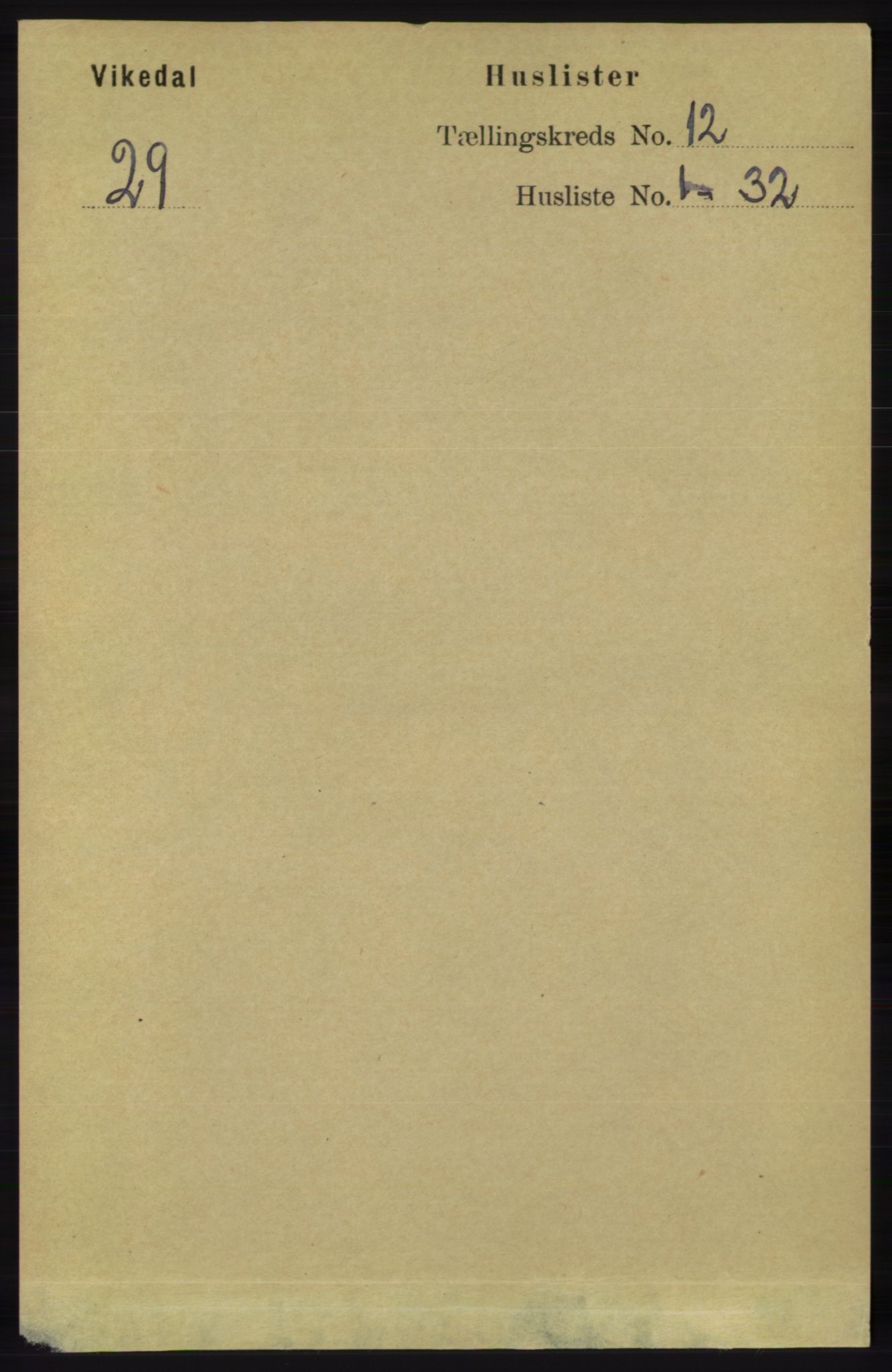 RA, 1891 census for 1157 Vikedal, 1891, p. 3147