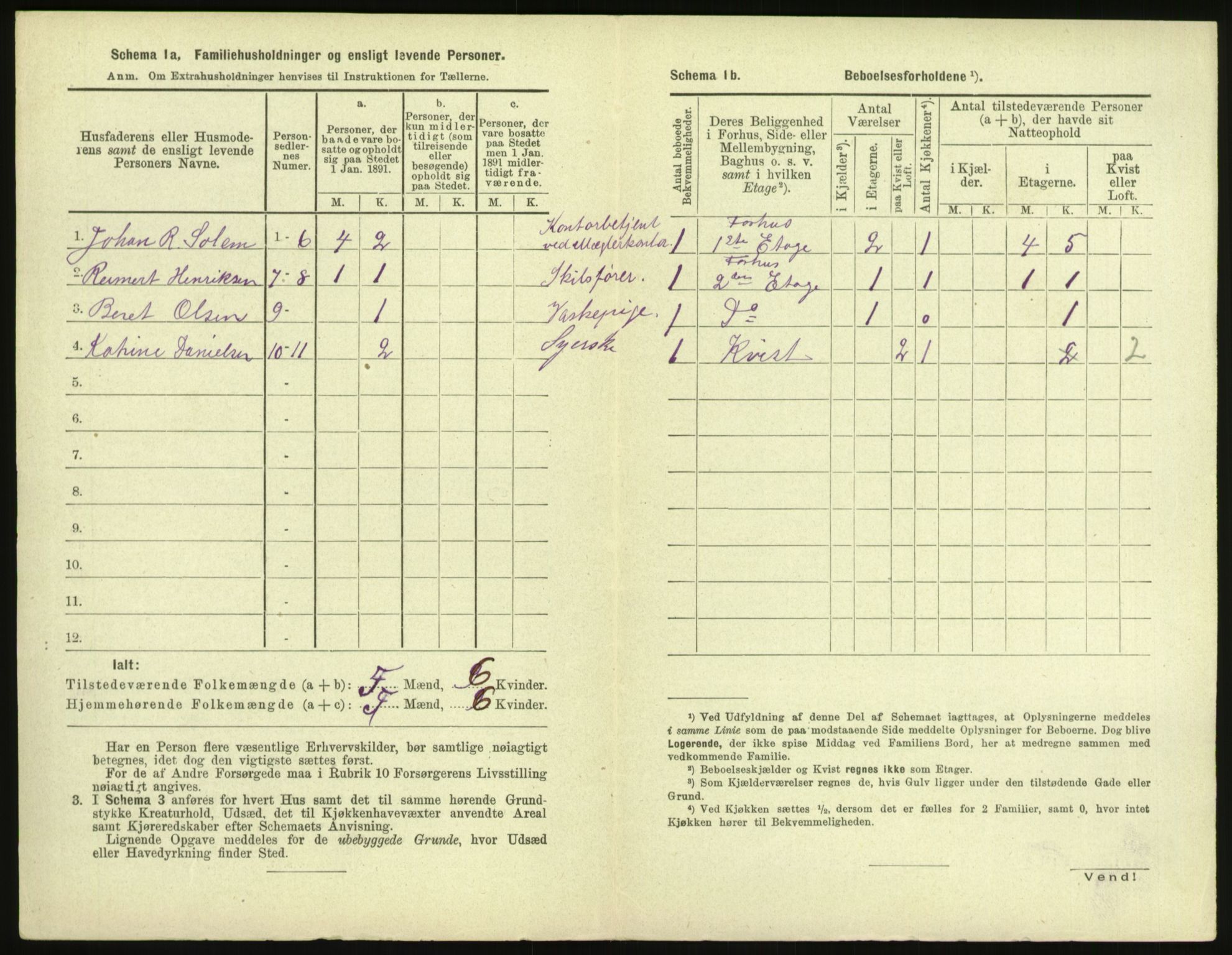 RA, 1891 census for 1601 Trondheim, 1891, p. 1145