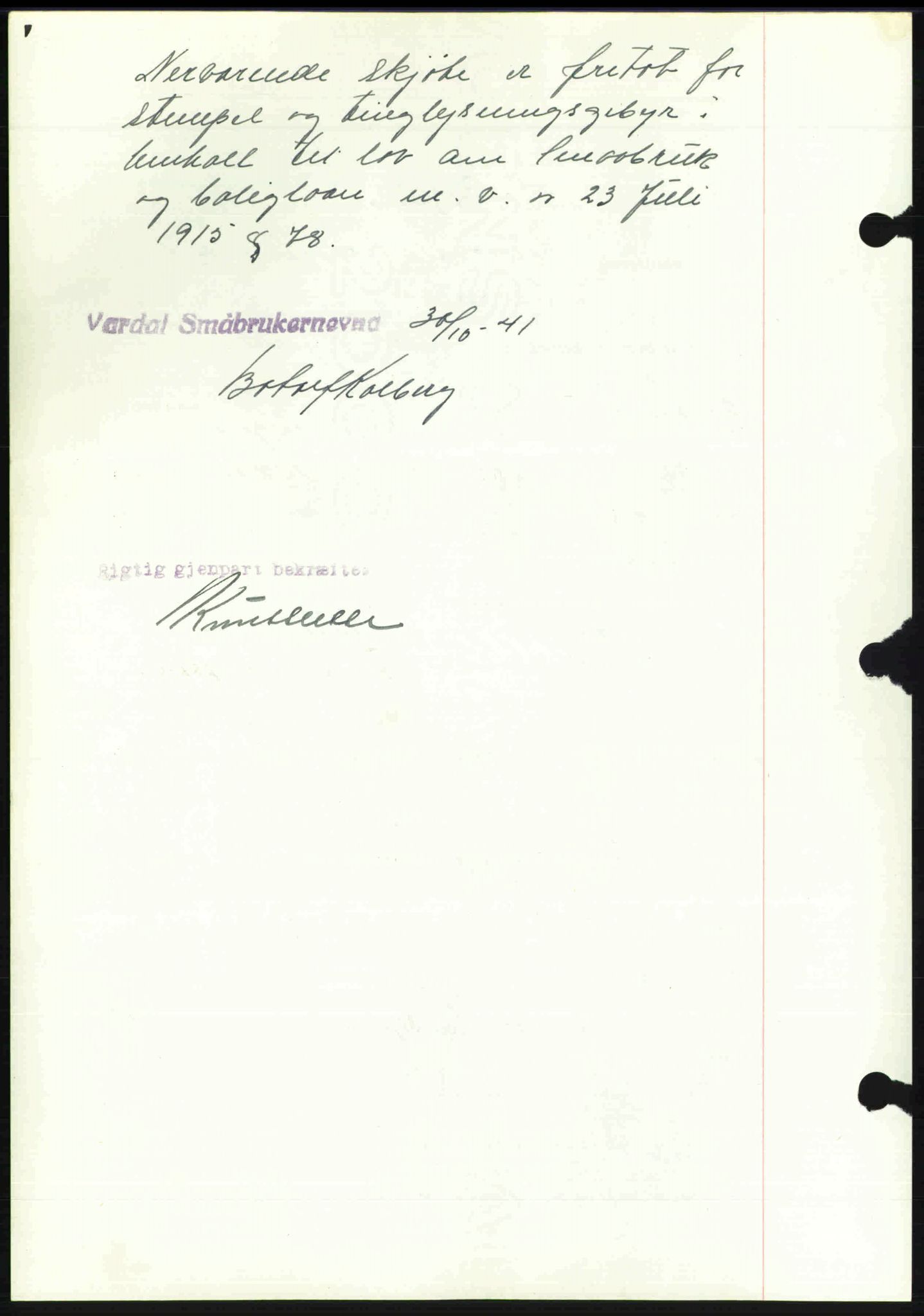 Toten tingrett, SAH/TING-006/H/Hb/Hbc/L0008: Mortgage book no. Hbc-08, 1941-1941, Diary no: : 2170/1941