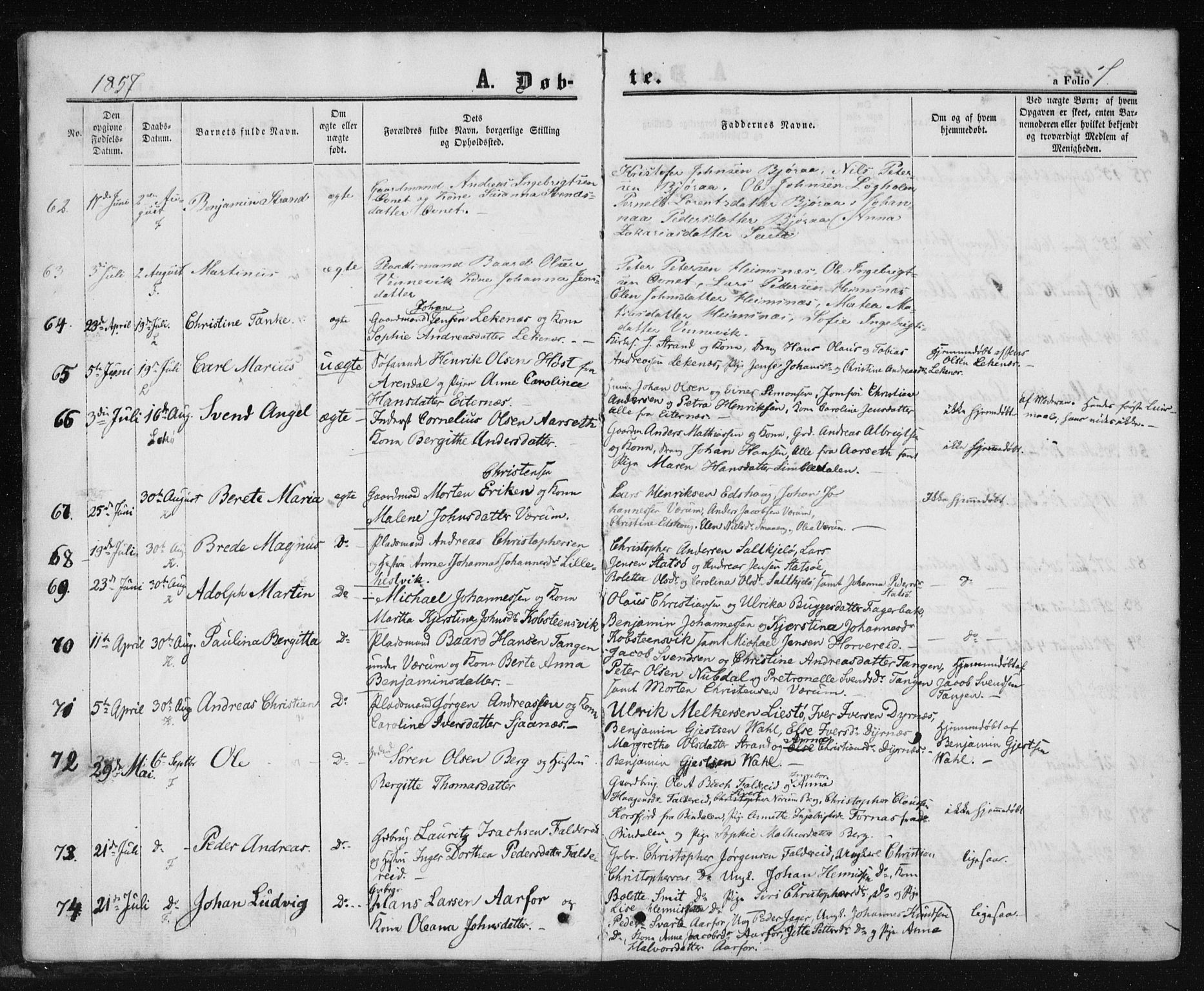 Ministerialprotokoller, klokkerbøker og fødselsregistre - Nord-Trøndelag, AV/SAT-A-1458/780/L0641: Parish register (official) no. 780A06, 1857-1874, p. 7