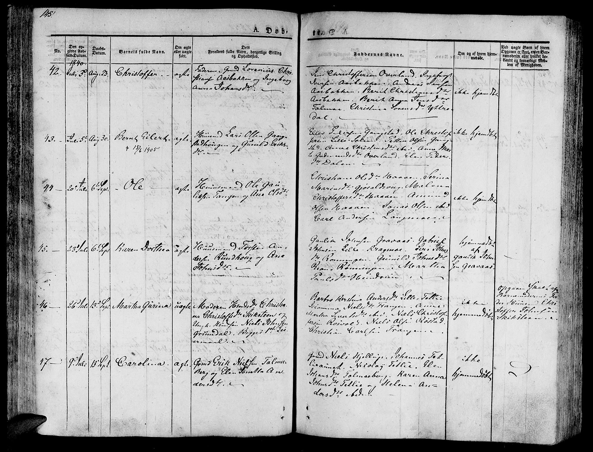 Ministerialprotokoller, klokkerbøker og fødselsregistre - Nord-Trøndelag, SAT/A-1458/701/L0006: Parish register (official) no. 701A06, 1825-1841, p. 145