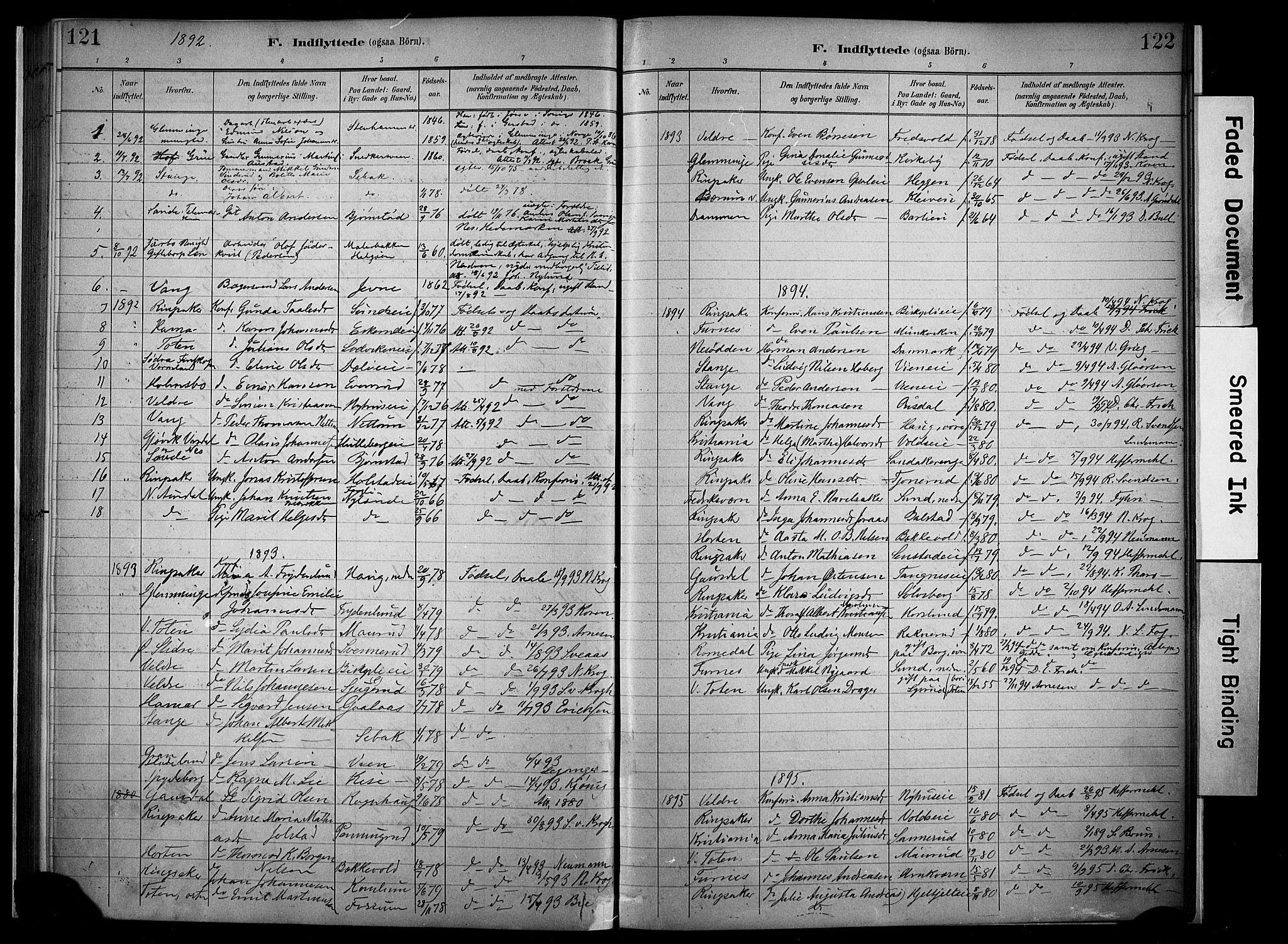 Nes prestekontor, Hedmark, AV/SAH-PREST-020/K/Ka/L0011: Parish register (official) no. 11, 1887-1905, p. 121-122