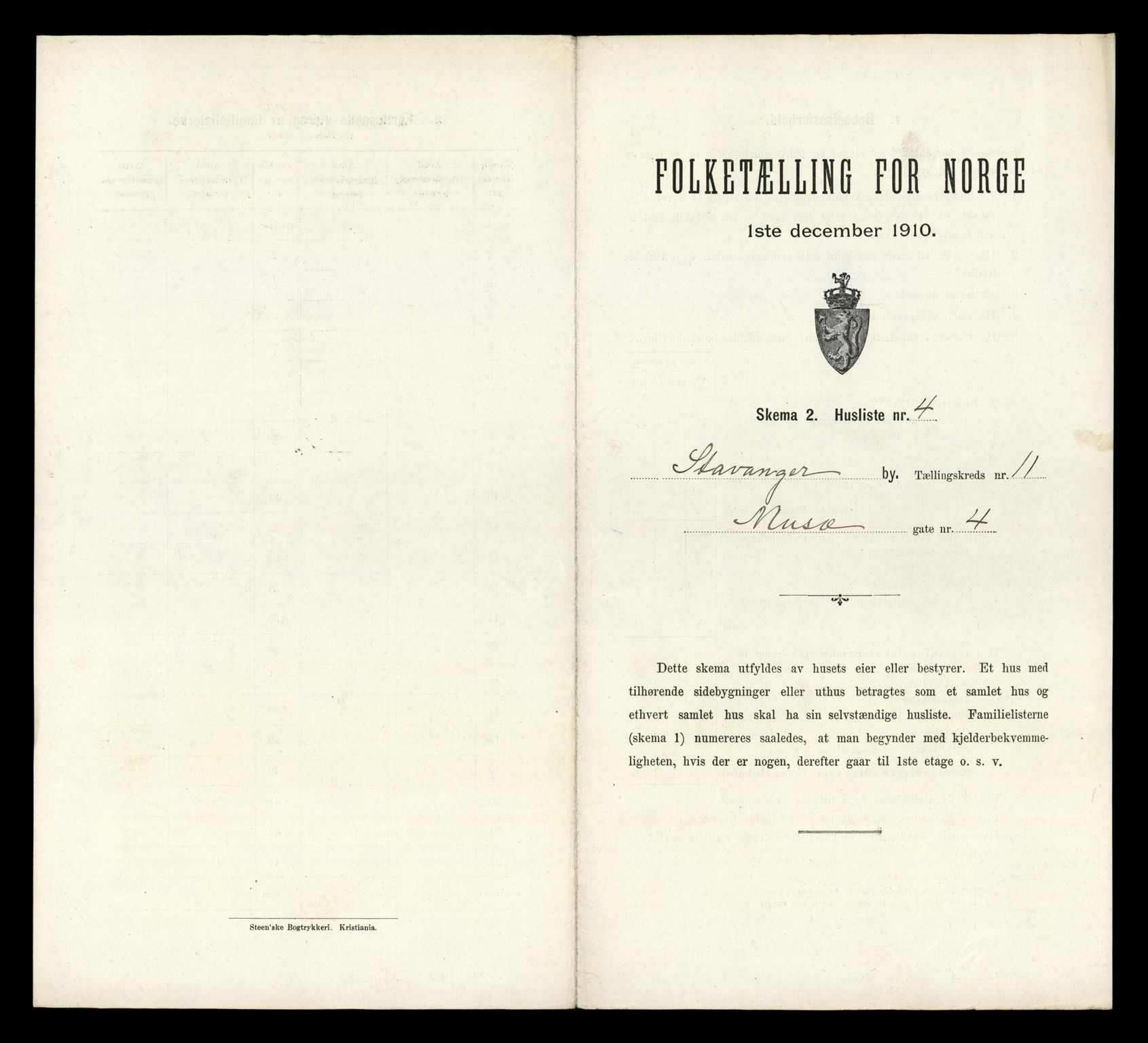 RA, 1910 census for Stavanger, 1910, p. 5810
