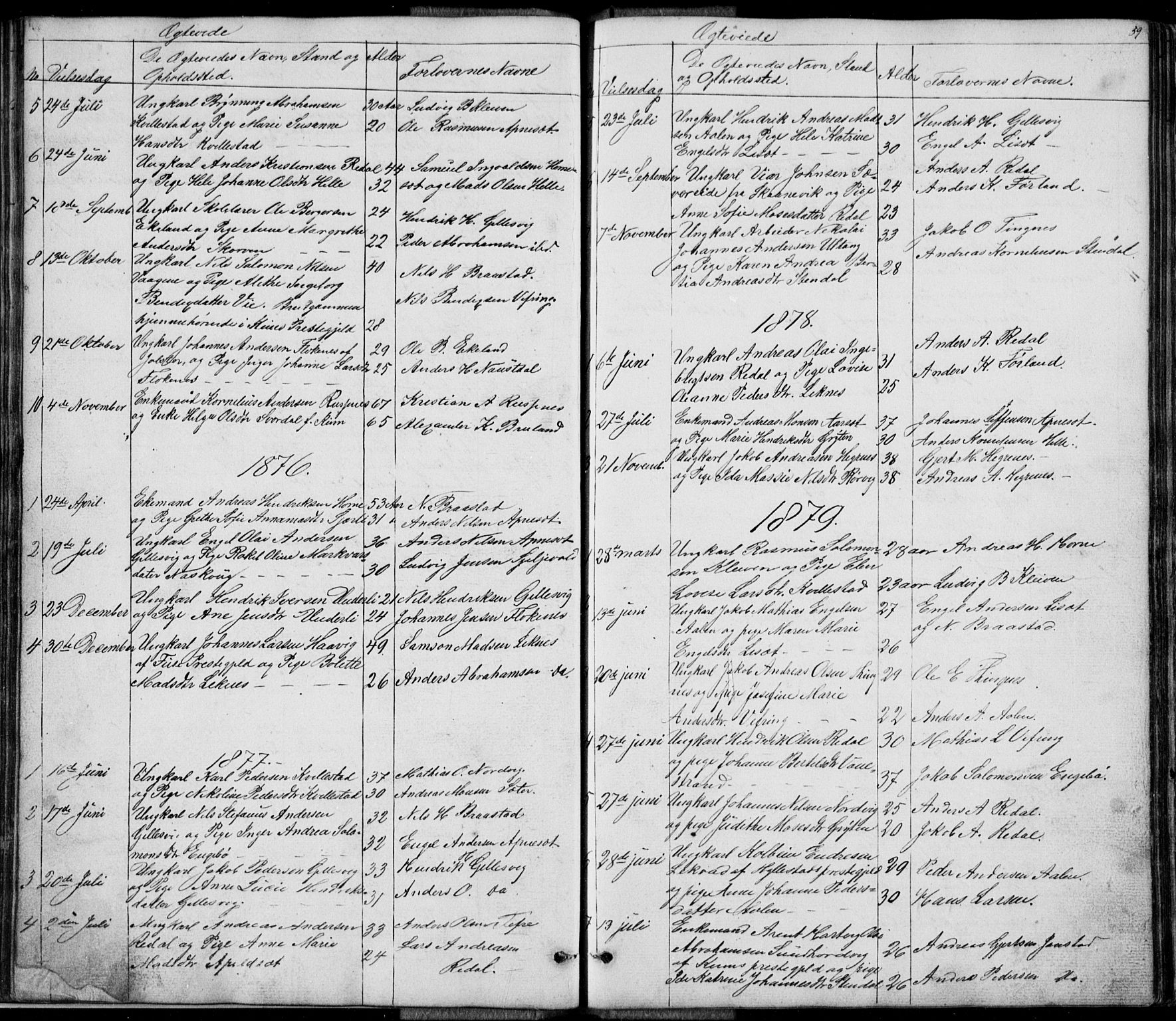 Førde sokneprestembete, SAB/A-79901/H/Hab: Parish register (copy) no. E 0, 1853-1880, p. 59